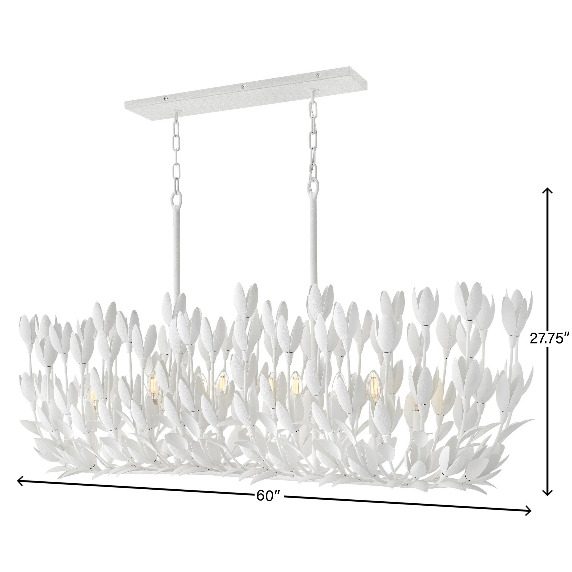 Flora 60 Inch 10 Light LED Linear Suspension Light | Capitol Lighting