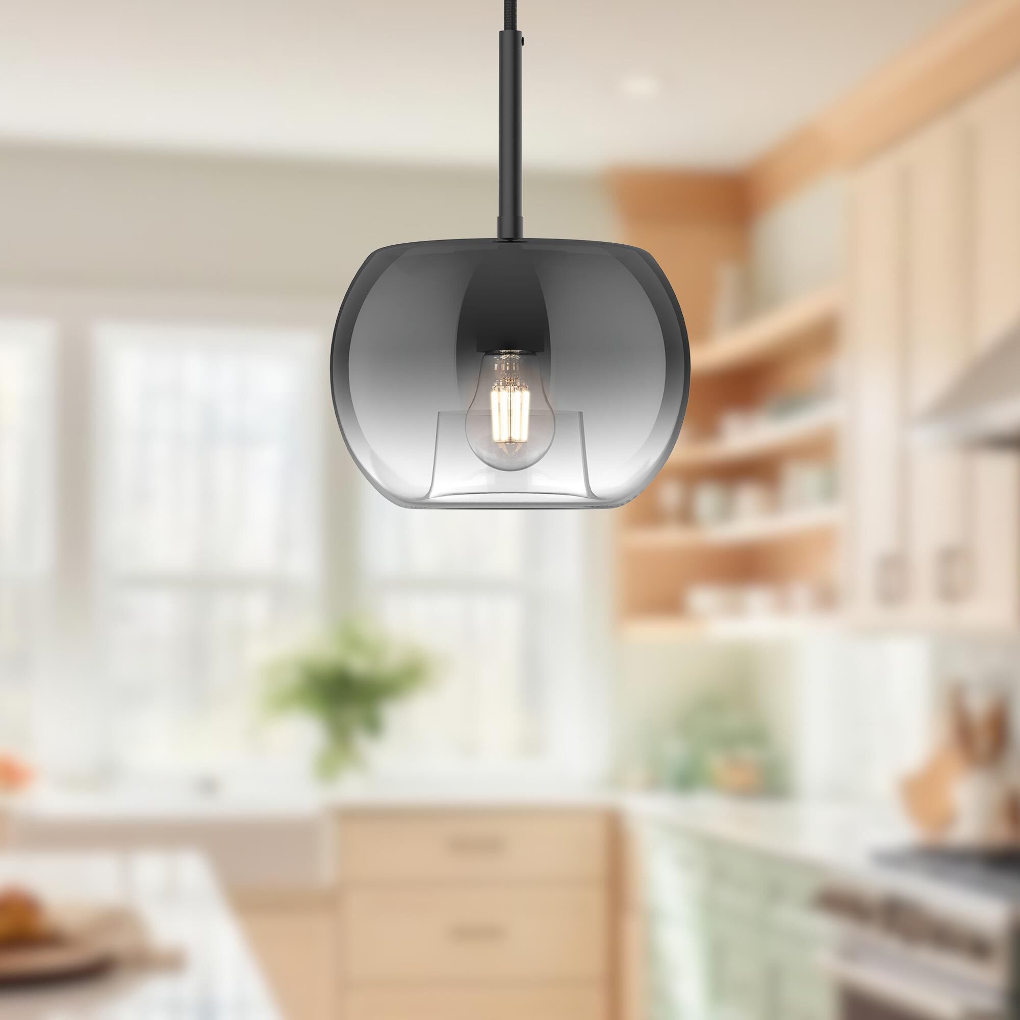 Shown in Black finish and Smoked glass
