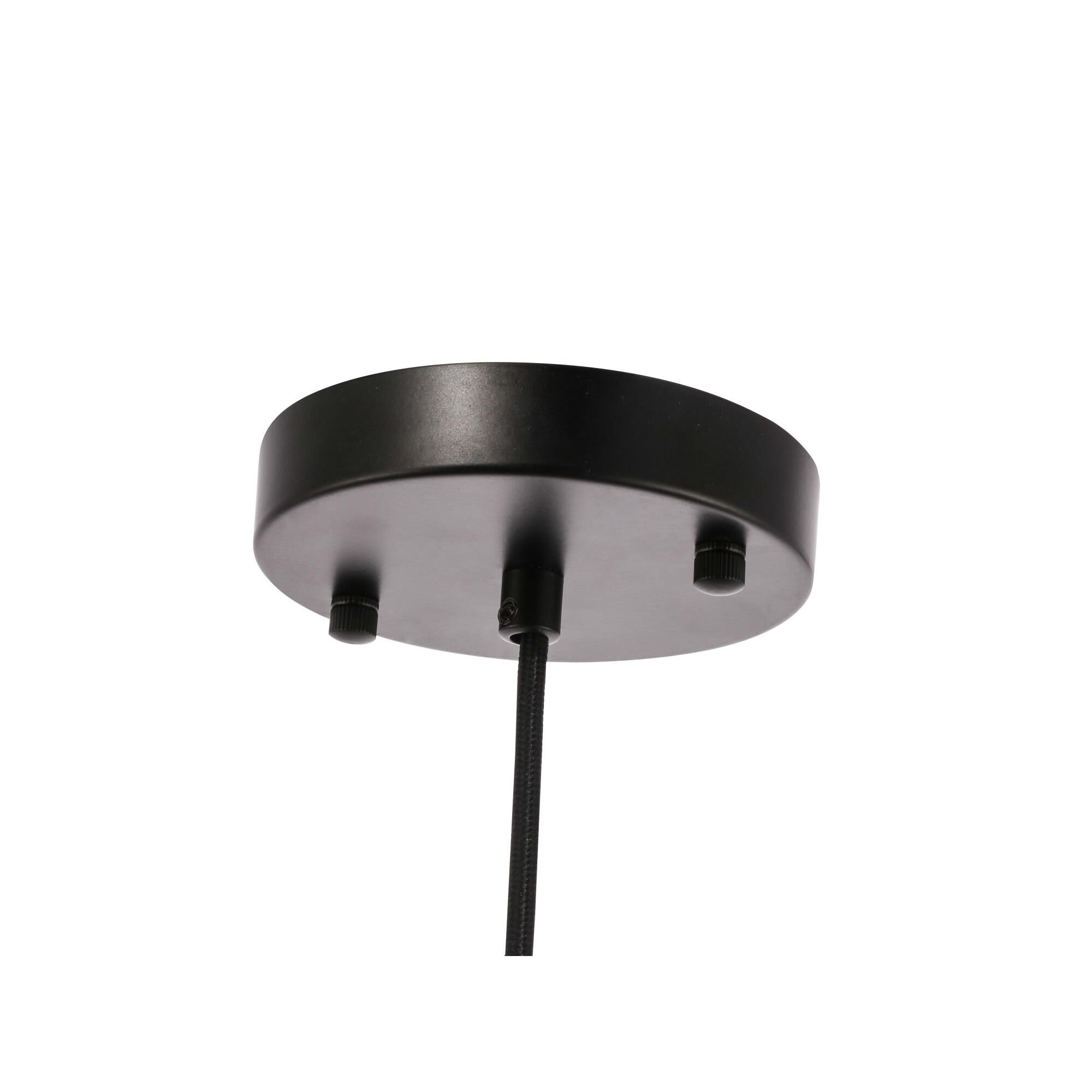 Shown in Black finish and Clear Bubble  glass