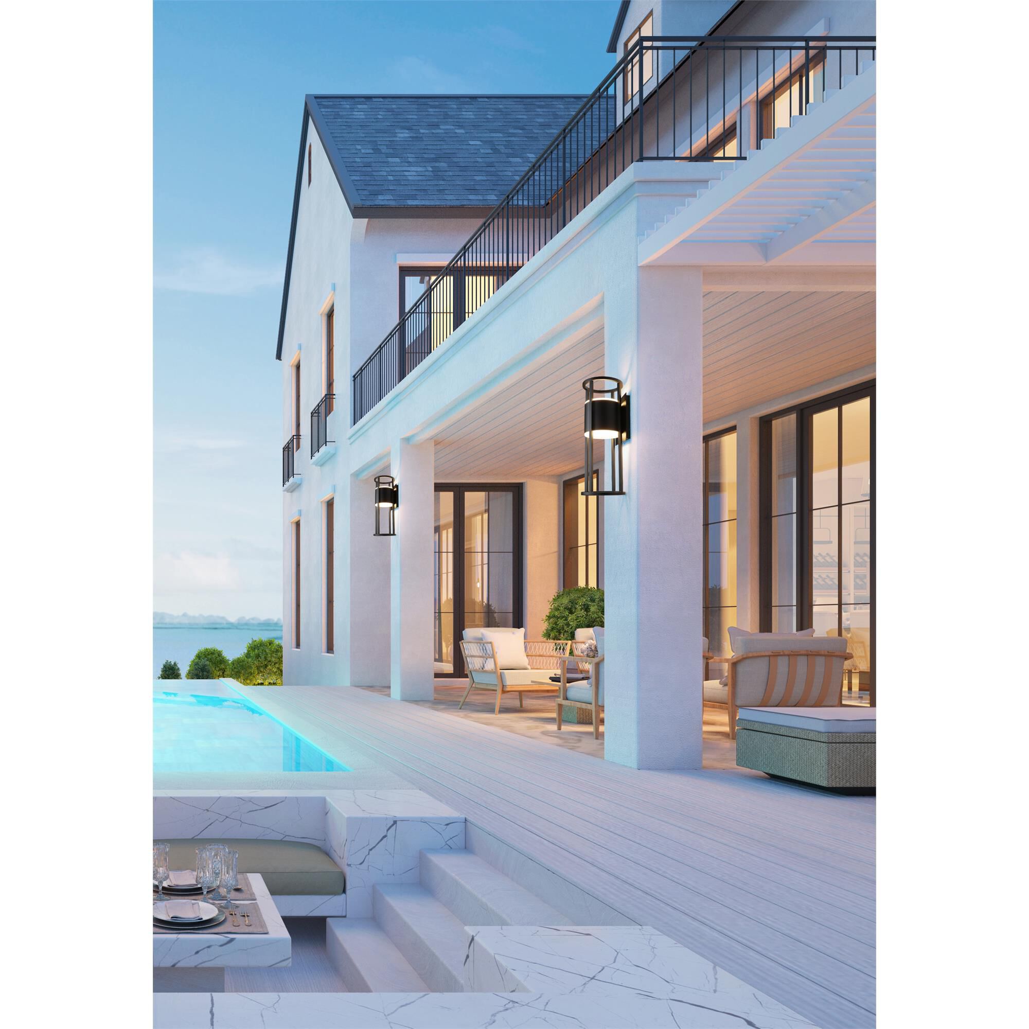 Luca 24 Inch Tall 2 Light LED Outdoor Wall Light by Z-Lite