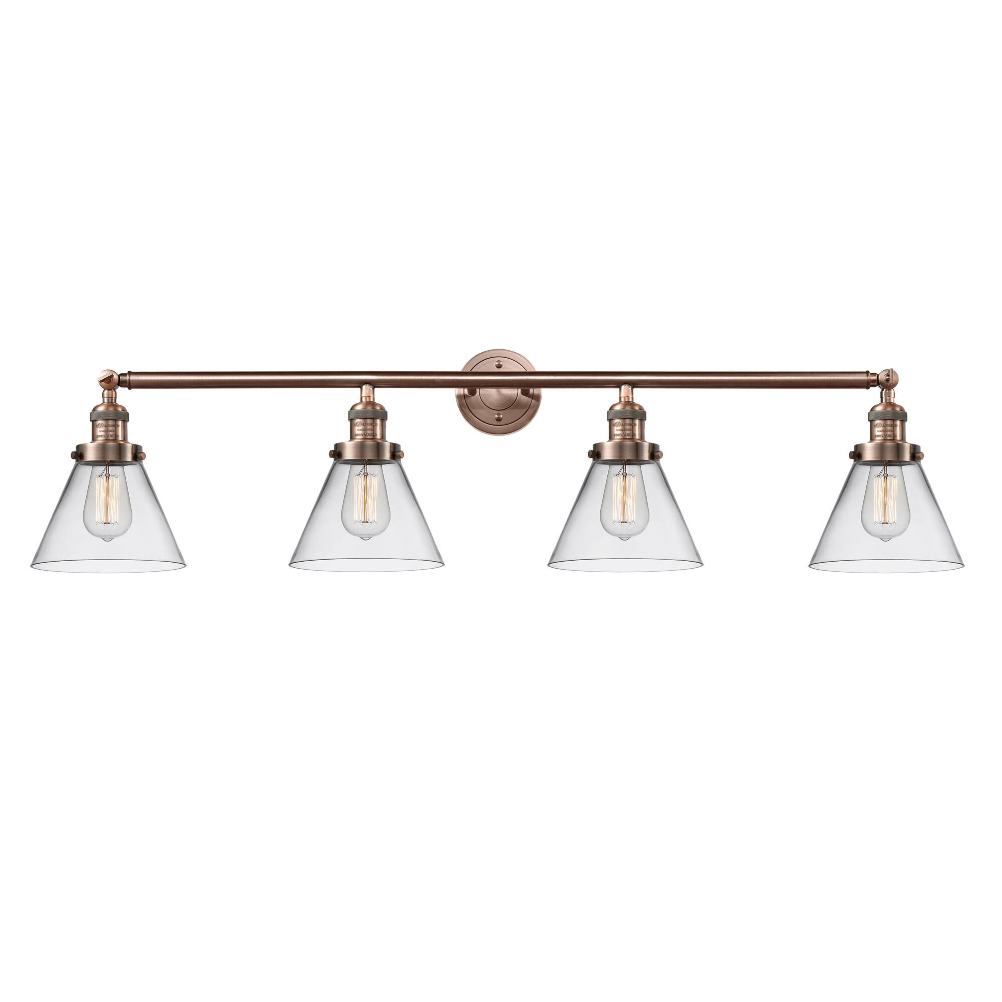 Shown in Antique Copper finish and Clear glass