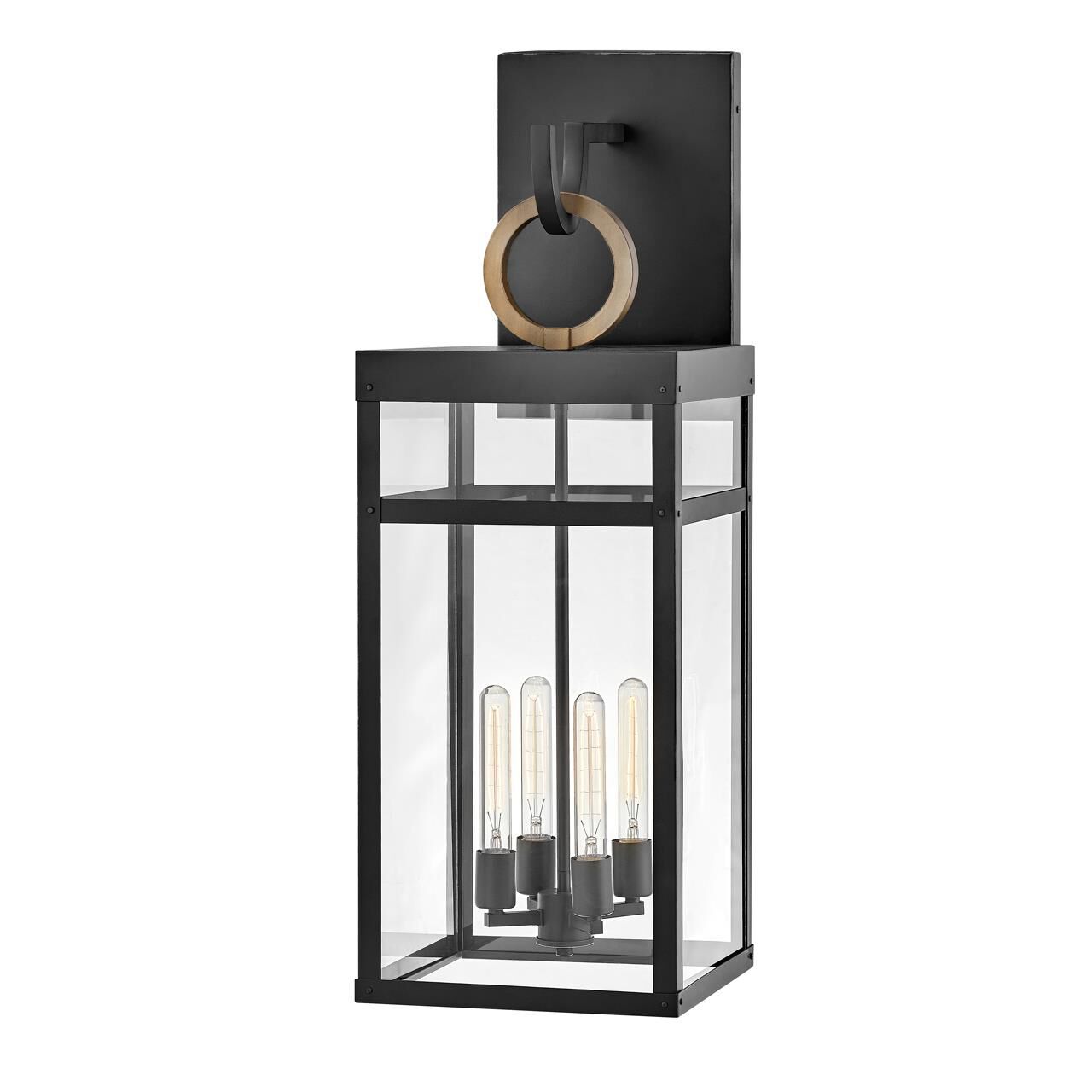 Shown in Black with Burnished Bronze Accents finish and Clear glass