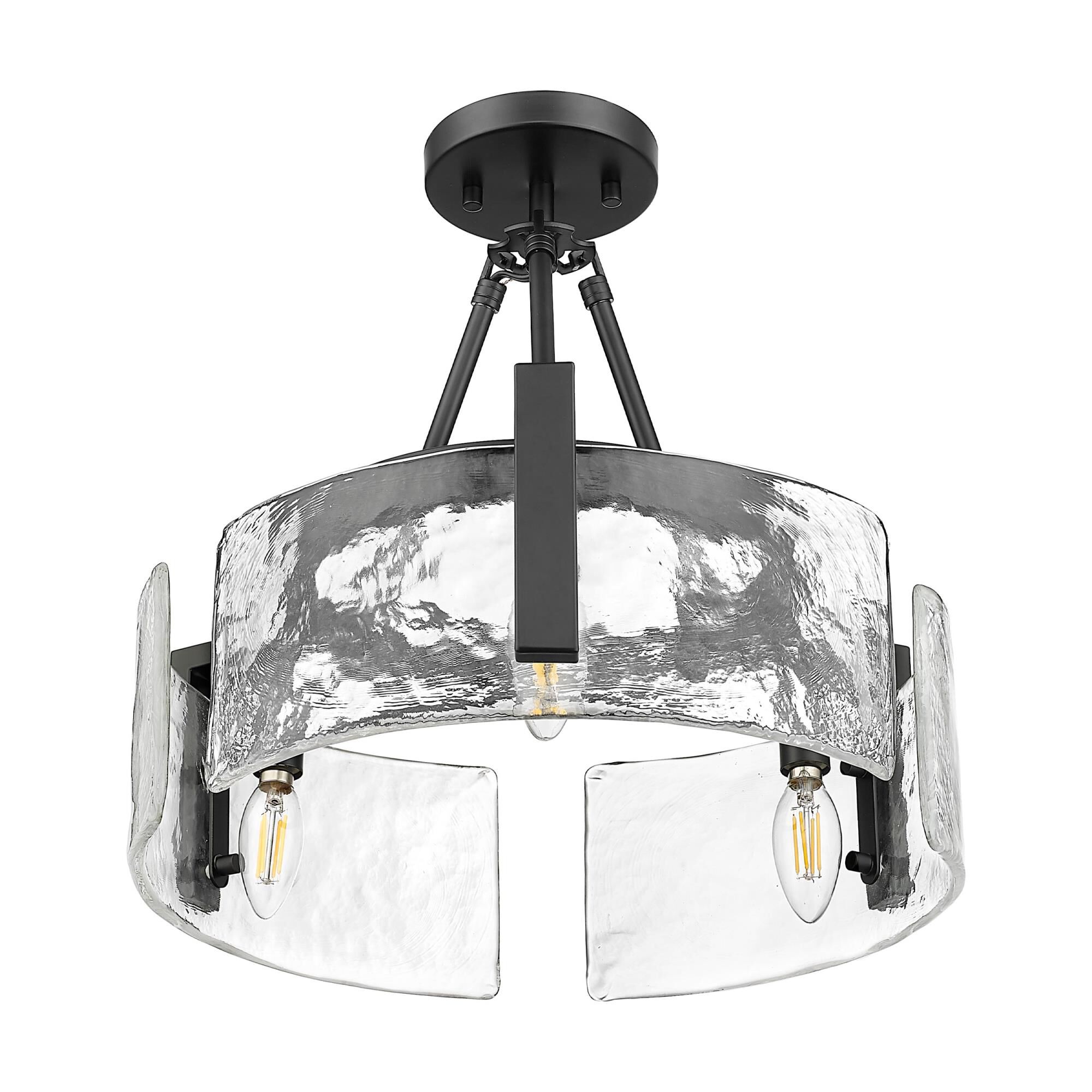 Aenon 17 Inch Semi Flush Mount by Golden Lighting
