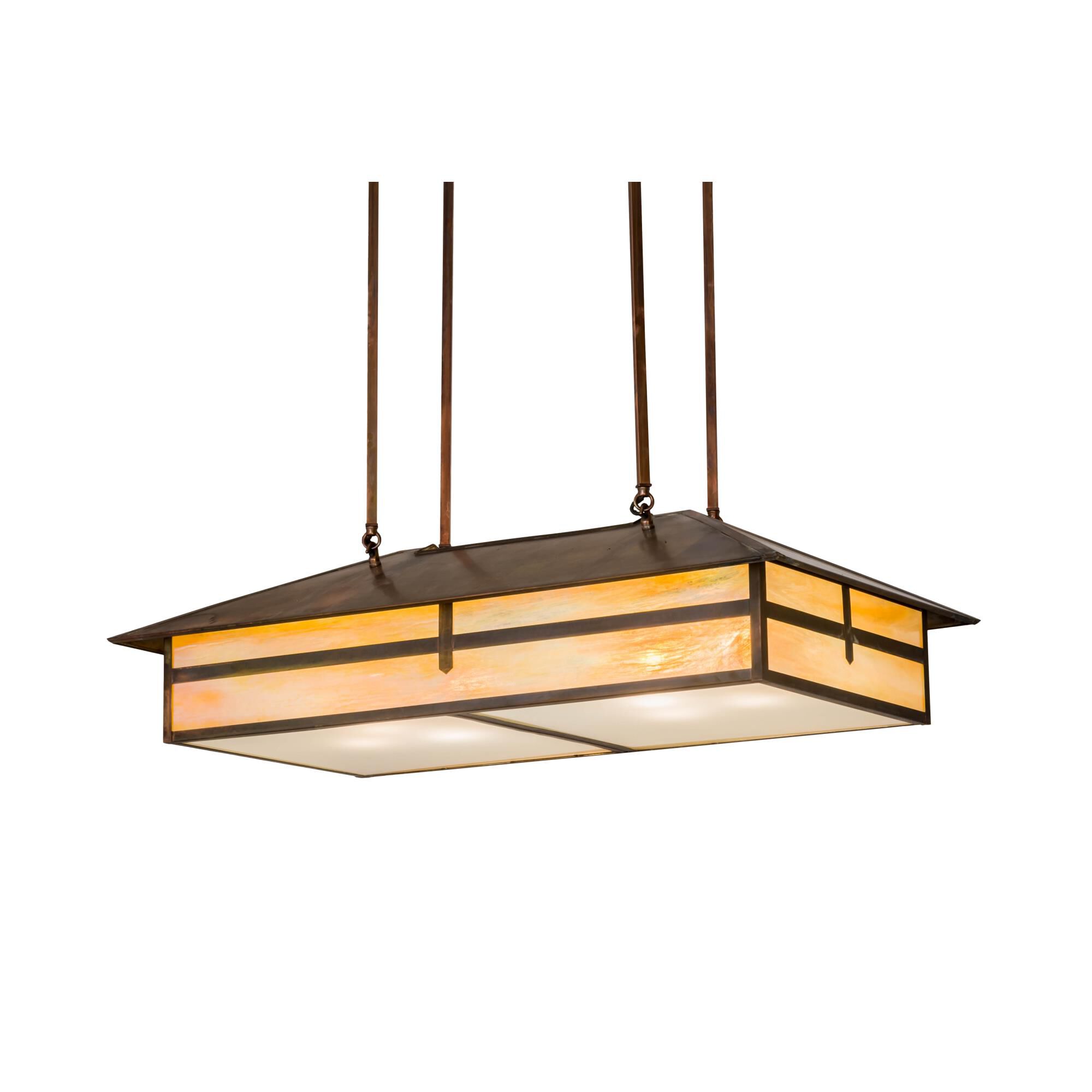 Seneca Cross Mission 36 Inch 6 Light Linear Suspension Light by Meyda Lighting