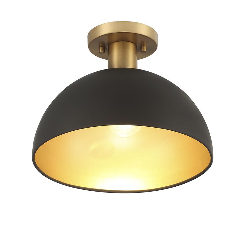 12 Inch 1 Light LED Semi Flush Mount by Meridian Lighting