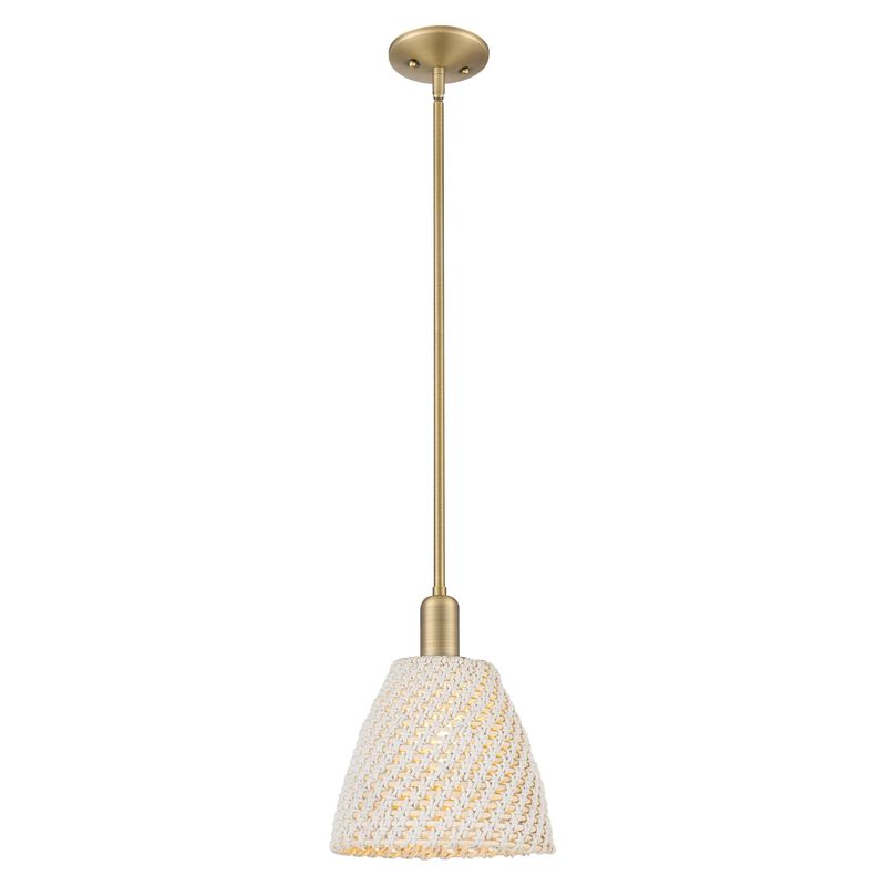 Bruno Marashlian Natural Ballston Dome 9 Inch Mini Pendant by Innovations Lighting