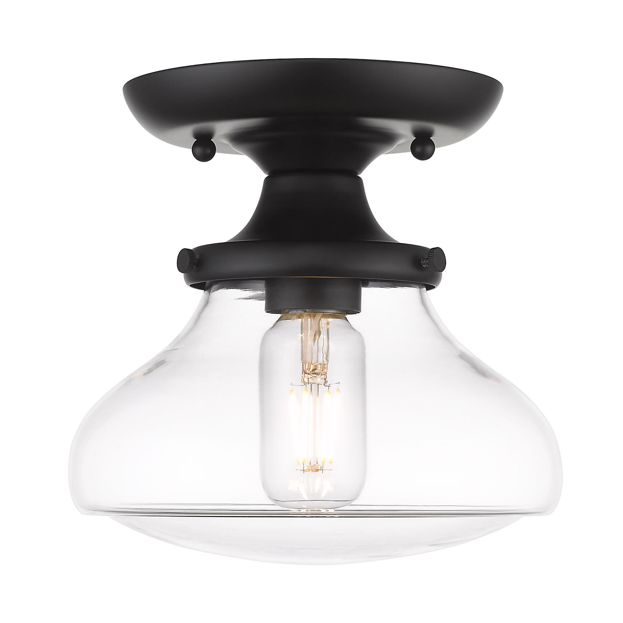Nash 8 Inch Semi Flush Mount by Golden Lighting