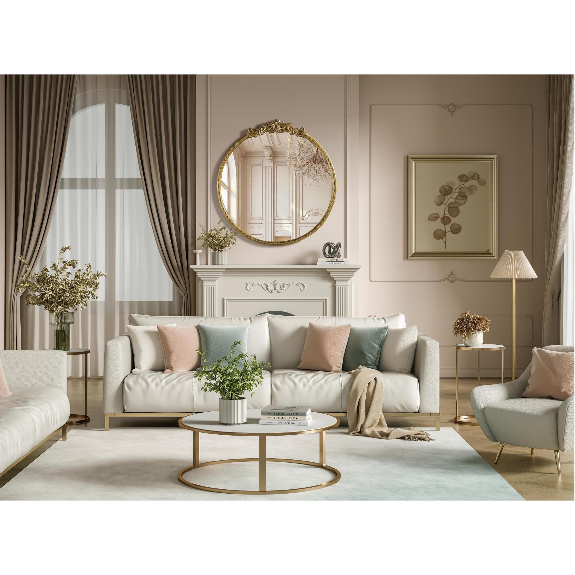 Naomi 45 Inch Decorative Mirror by Elegant Decor