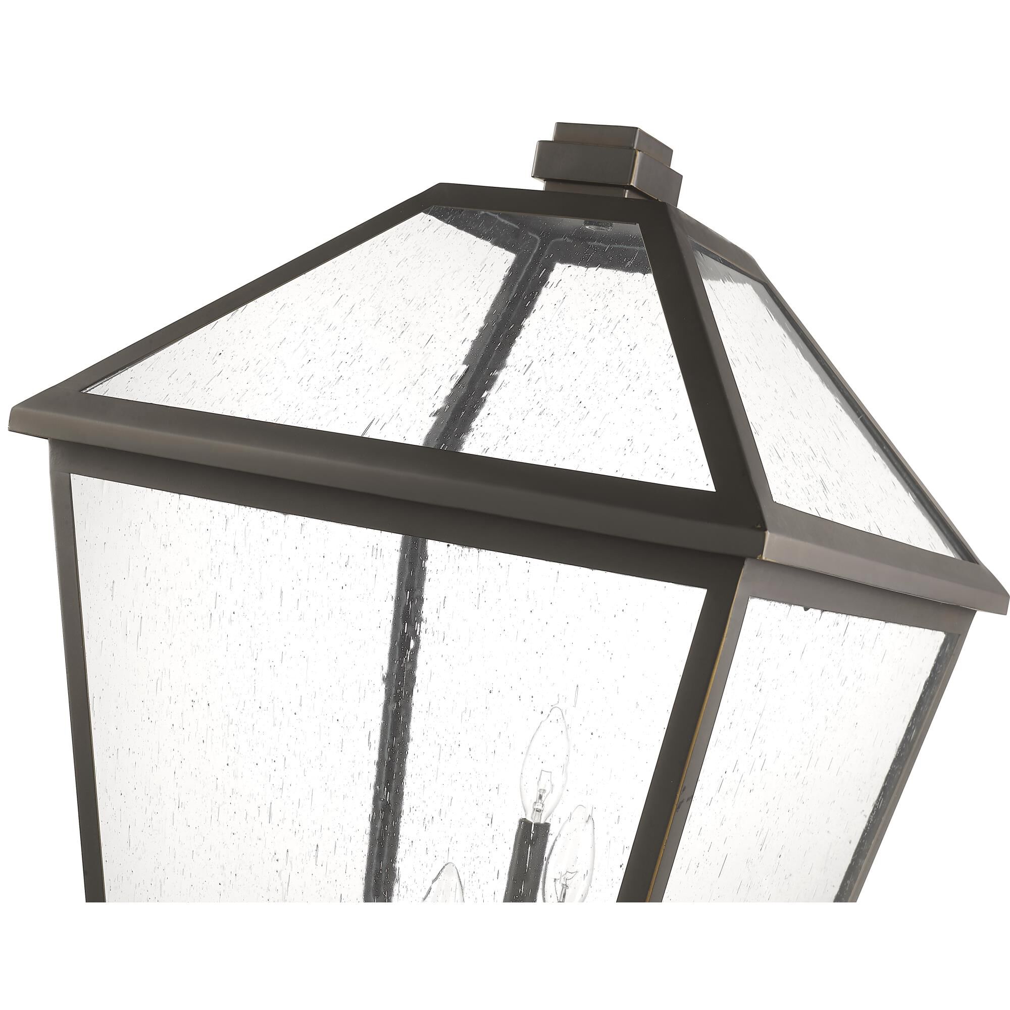 Shown in Oil Rubbed Bronze finish and Glass shade
