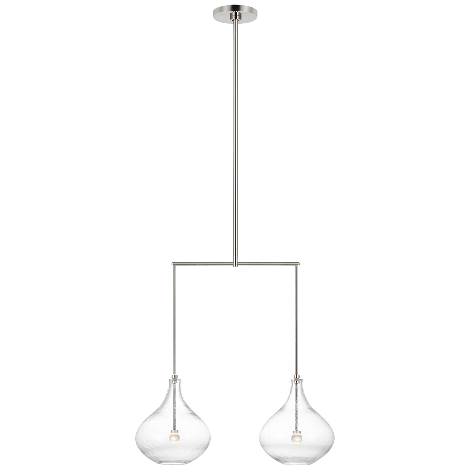 Shown in Polished Nickel finish and Clear glass
