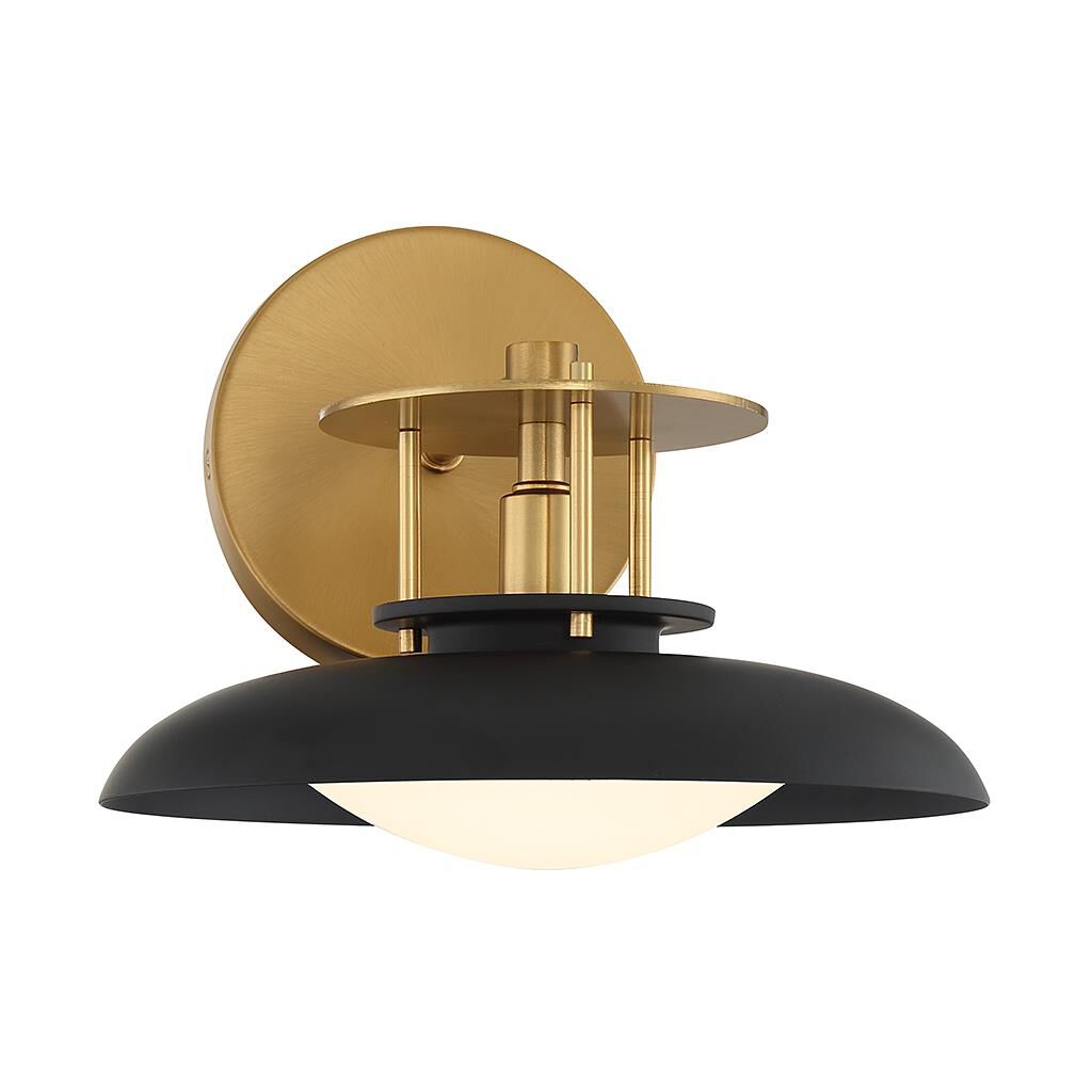 Shown in Matte Black With Warm Brass Accents finish