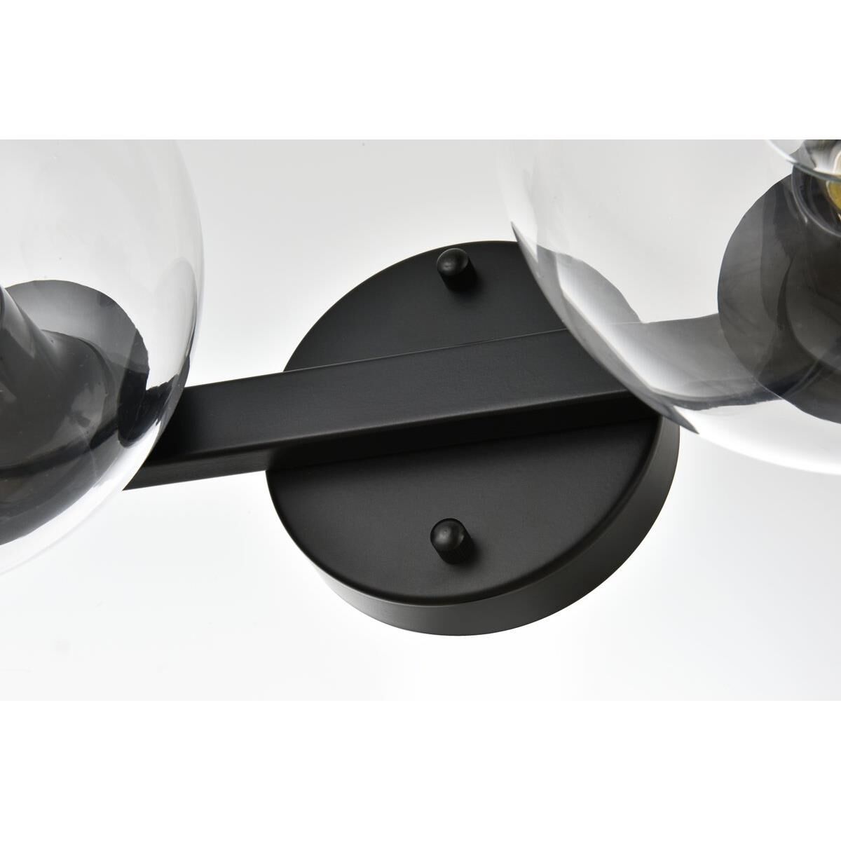 Shown in Black  finish and Clear glass