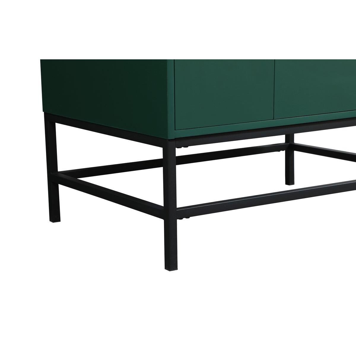 Shown in Green finish and Without Backsplash accent