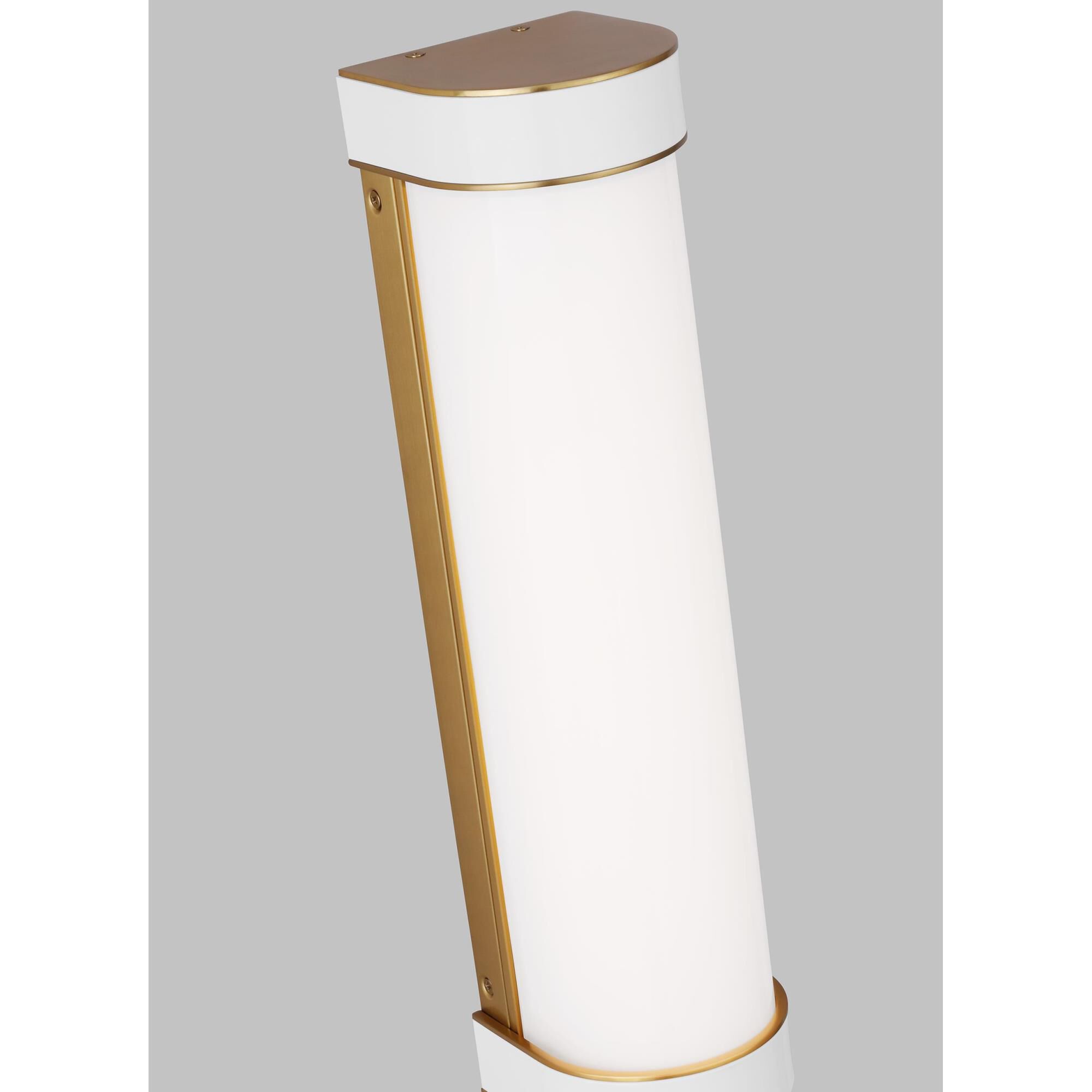 Shown in Burnished Brass finish and Milk White Glass shade