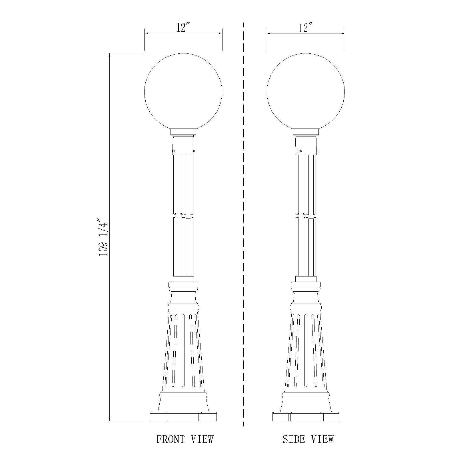 Z-Lite Laurent 109 Inch Tall Outdoor Post Lamp