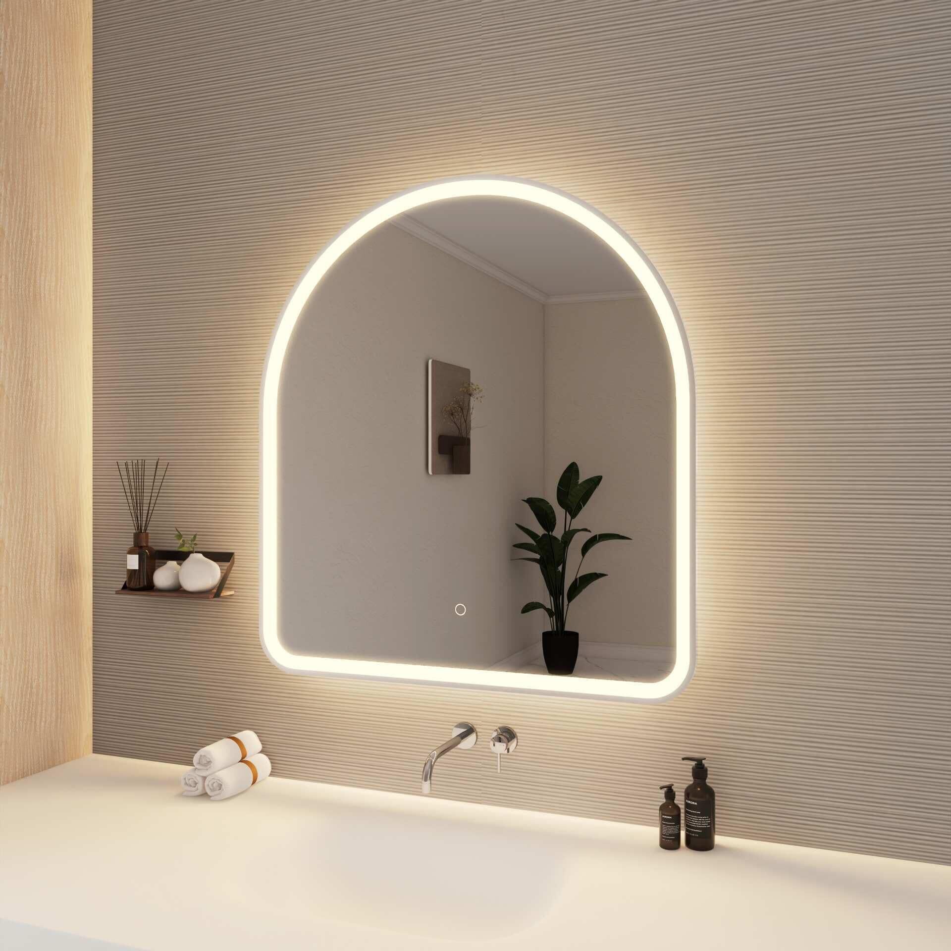 Harmoni 36 Inch Arched LED Lighted Mirror by Elegant Decor