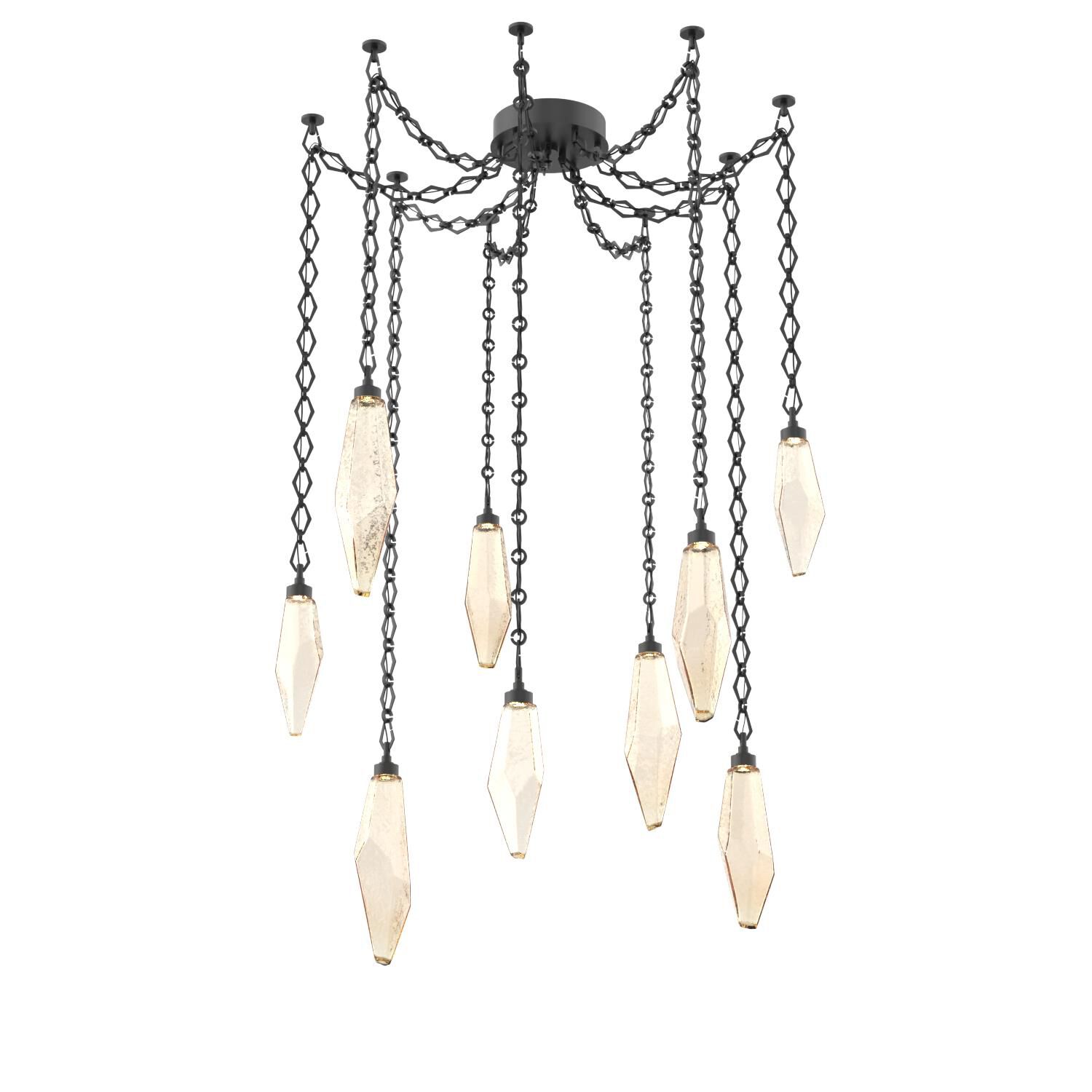 Levi Wilson Rock Crystal 14 Inch Multi Pendant Light by Hammerton Studio
