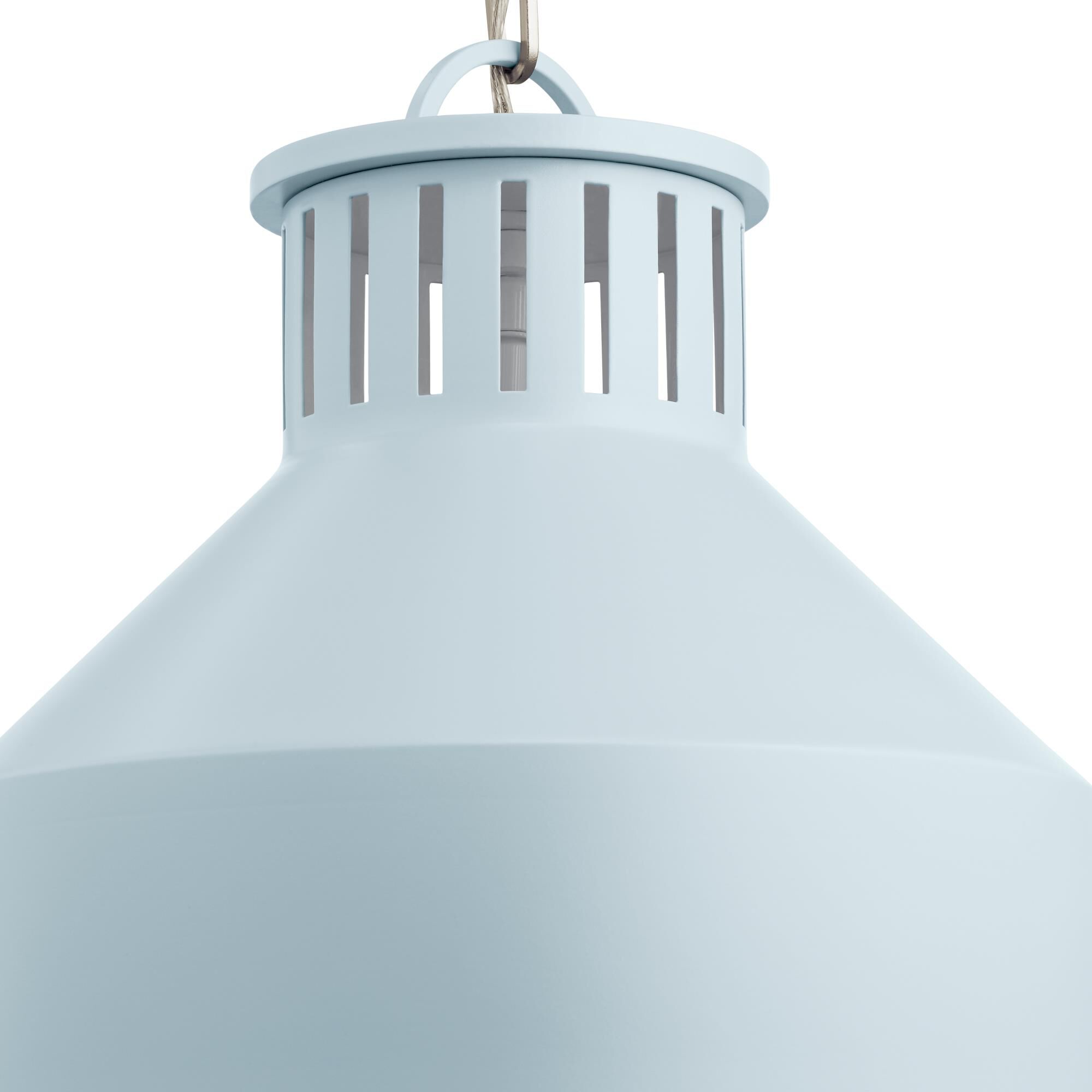 Shown in Light Blue finish and Blue White Enamel shade