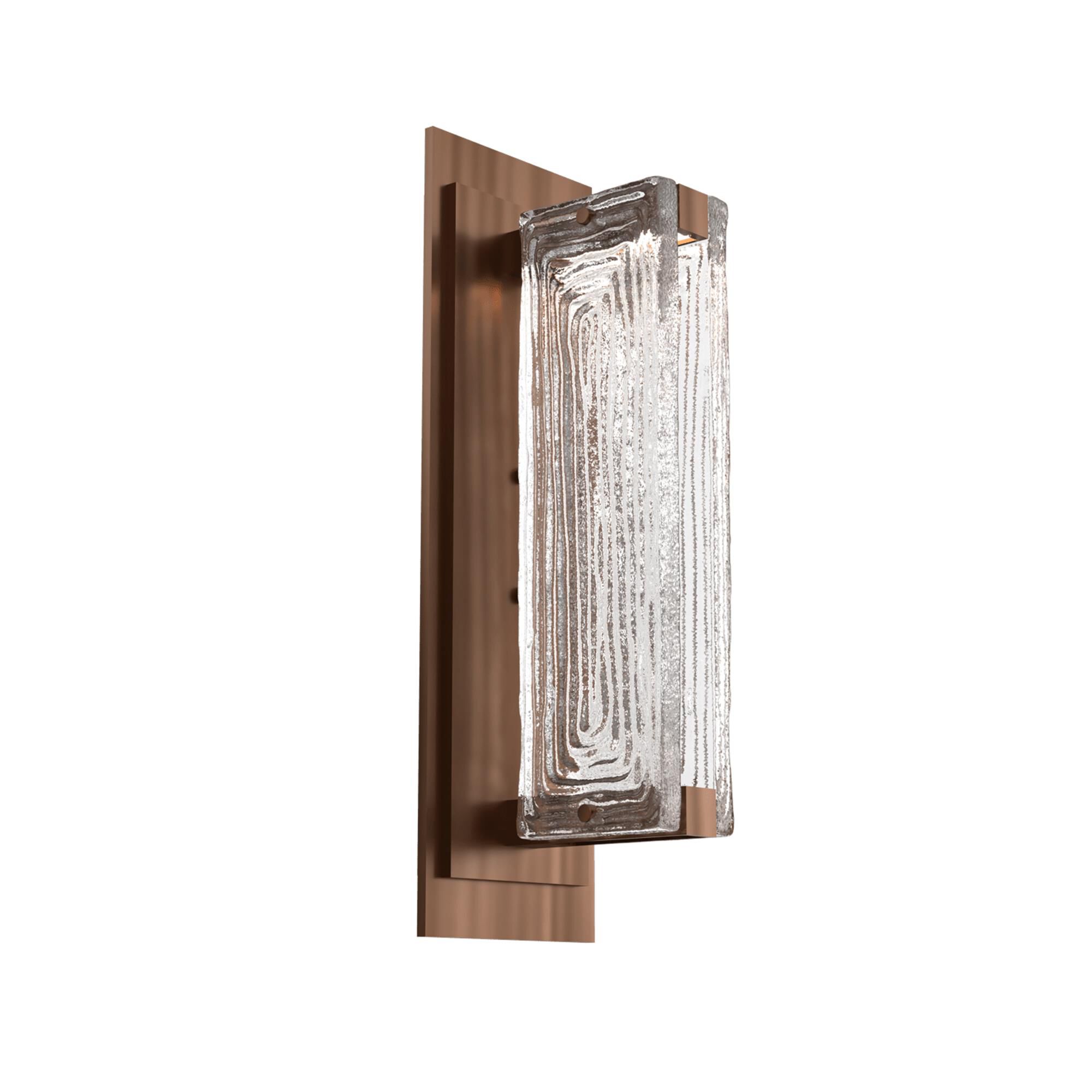 Shown in Oil Rubbed Bronze finish and Linea Cast glass