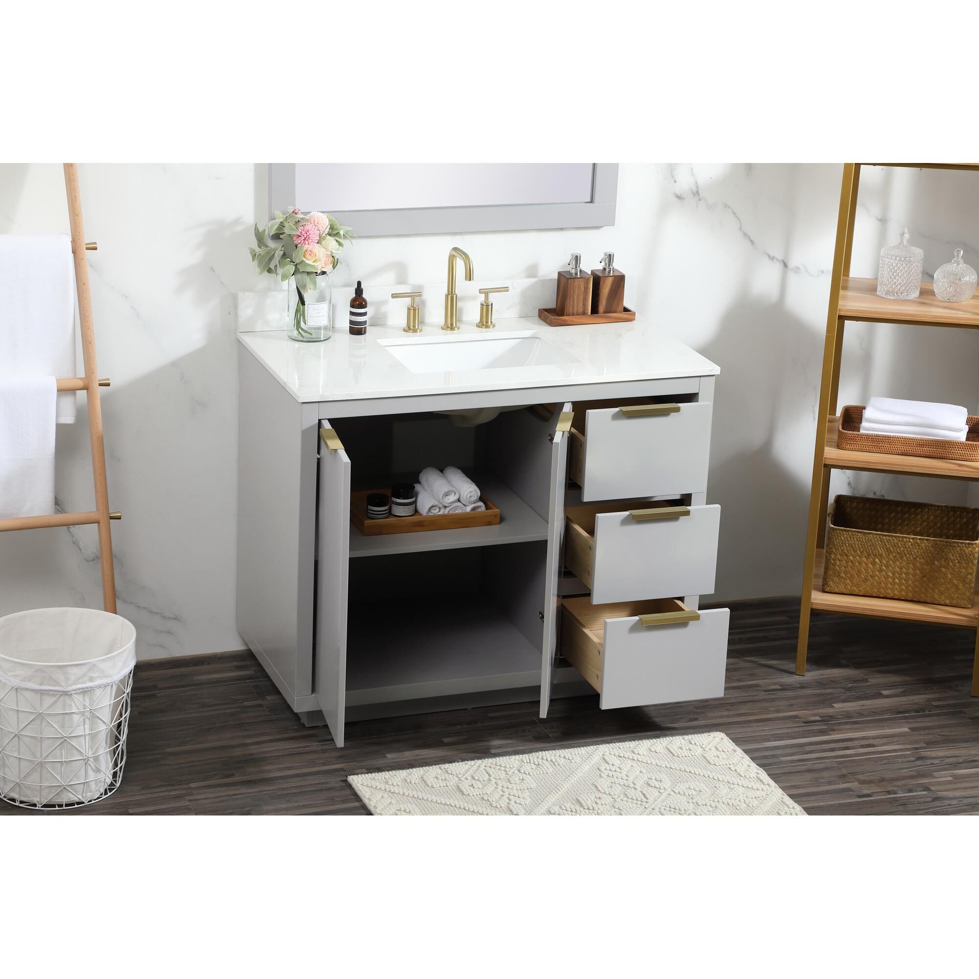 Shown in Grey finish