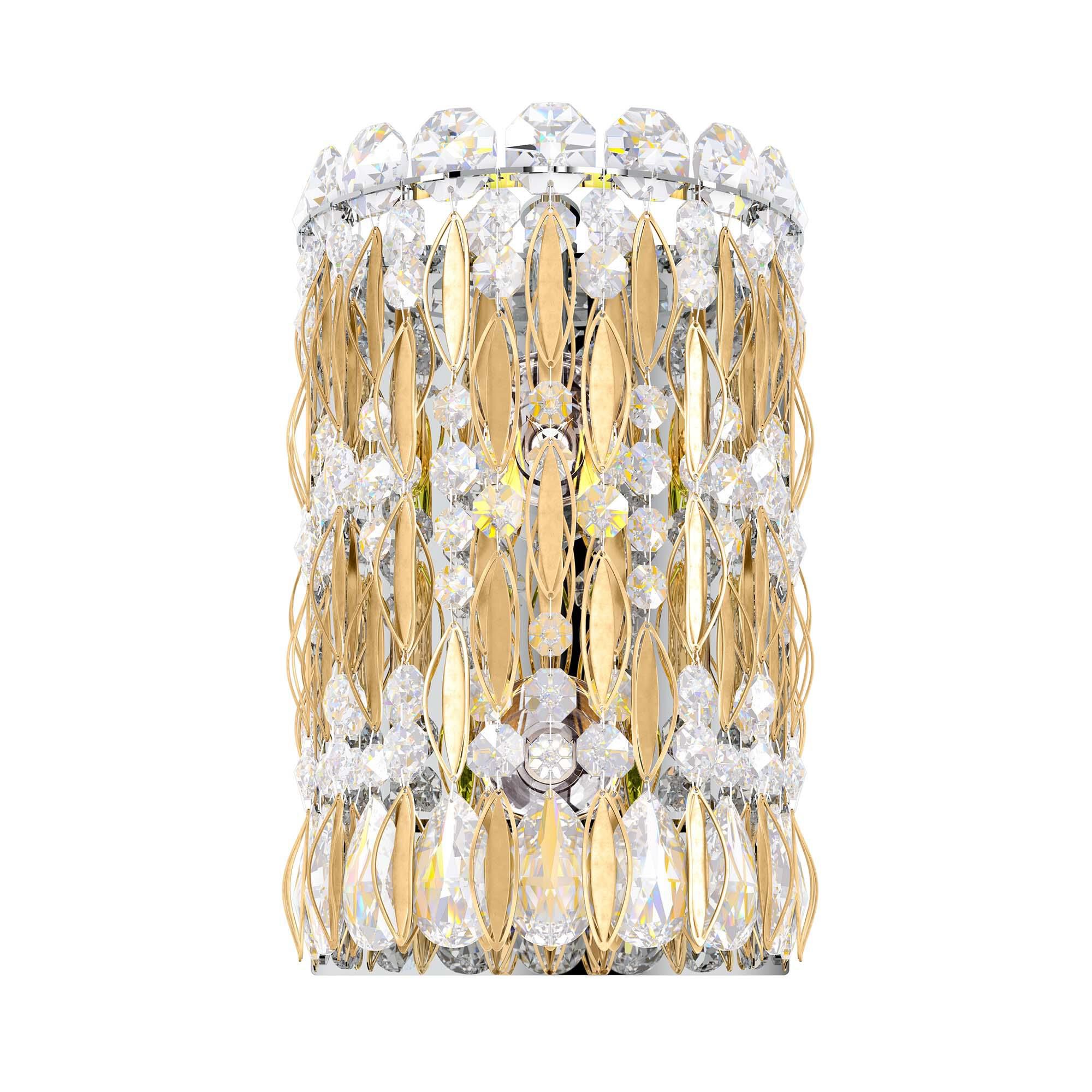 Shown in Heirloom Gold finish and Clear Radiance crystal