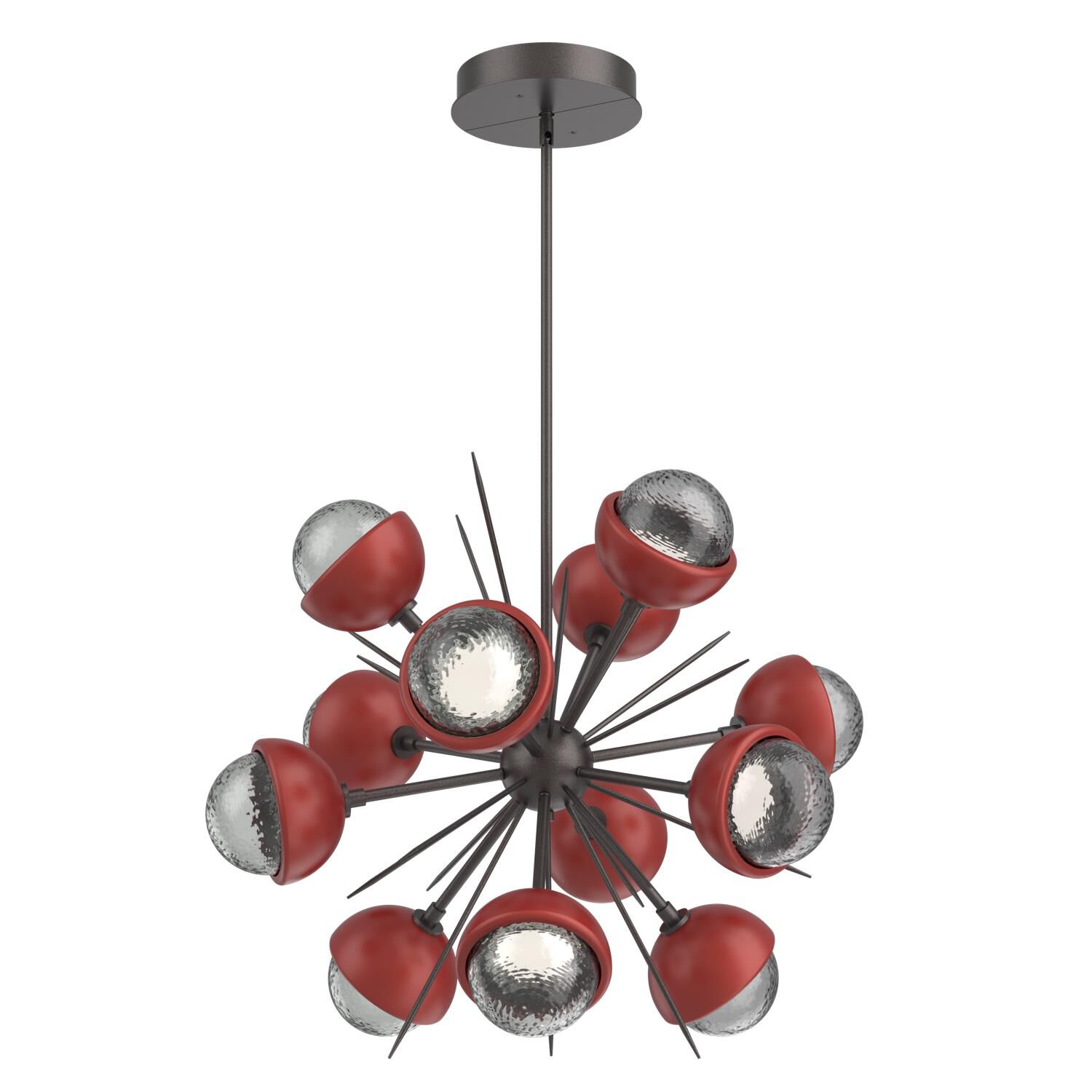 Shown in Graphite finish and Smoke glass and Cinnamon Red accent