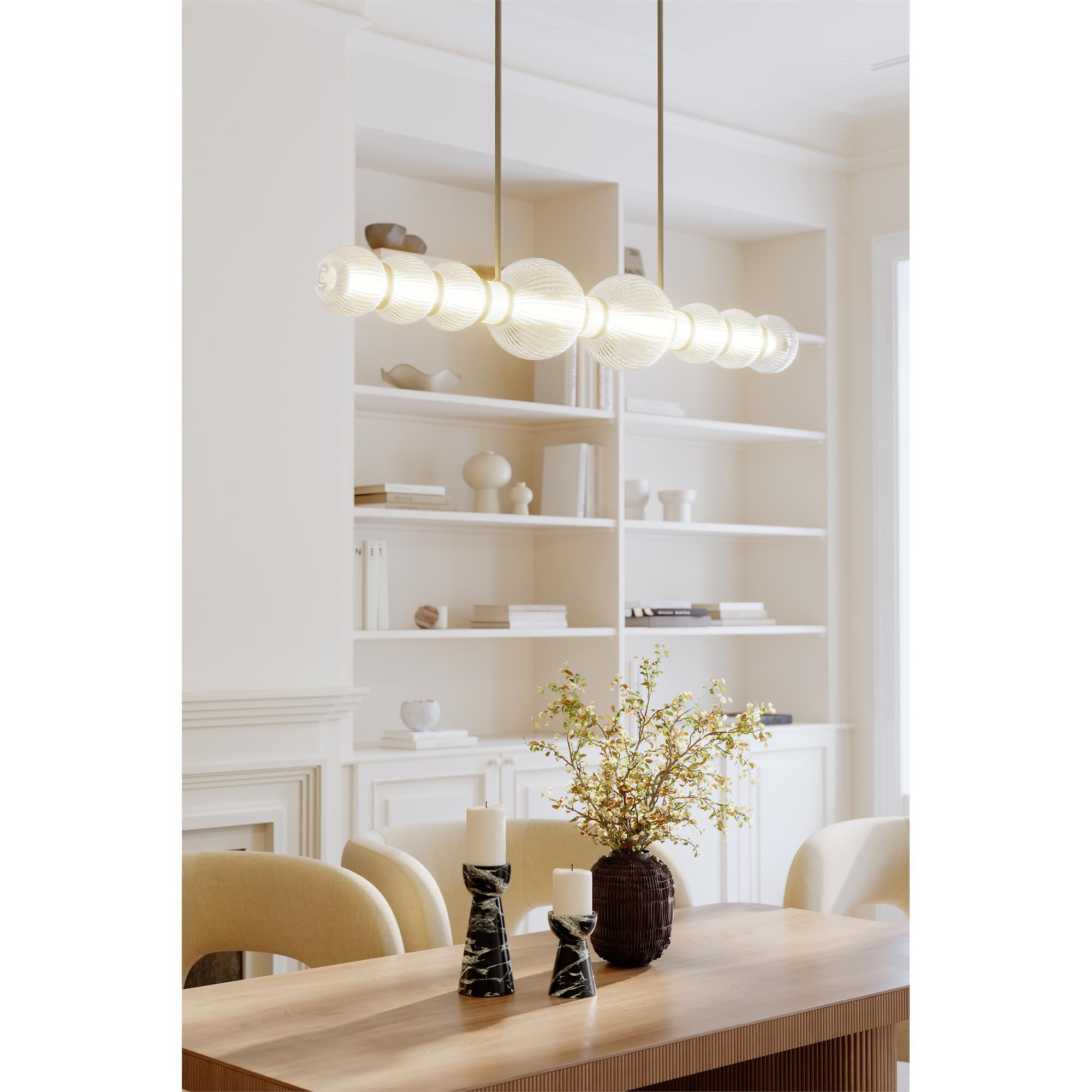 Shown in Legacy Brass finish and Clear Ribbed glass