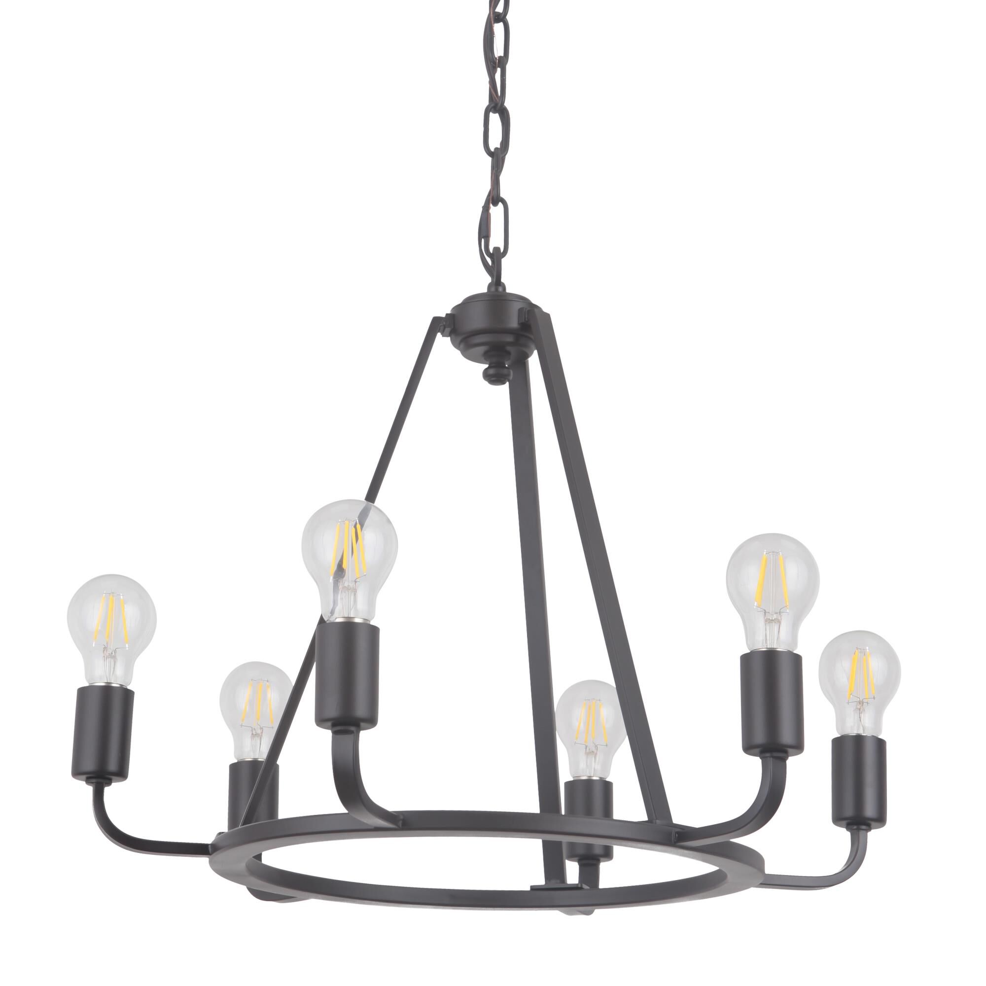 Arc 22 Inch 6 Light Chandelier by Craftmade