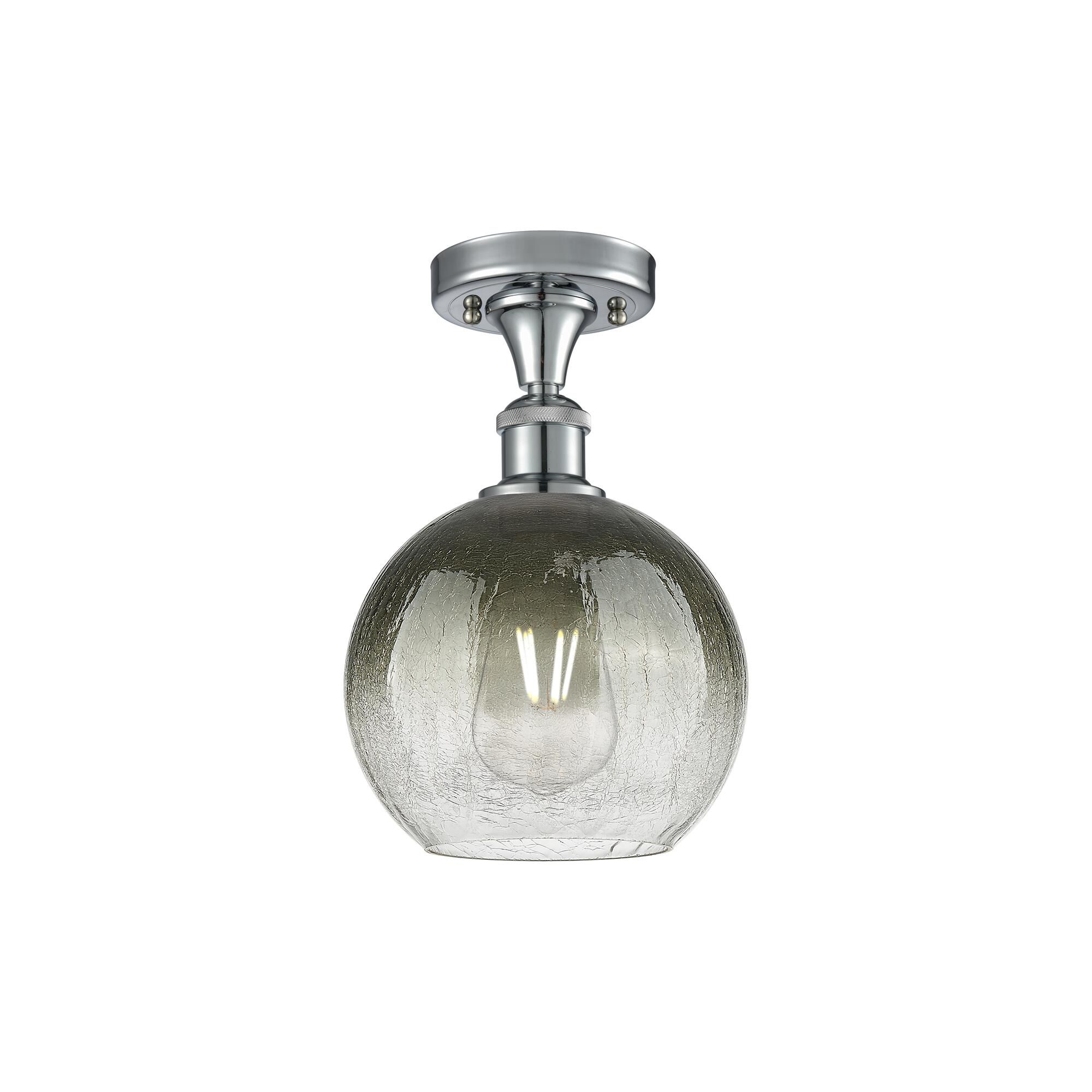 Shown in Polished Chrome finish and Slate glass