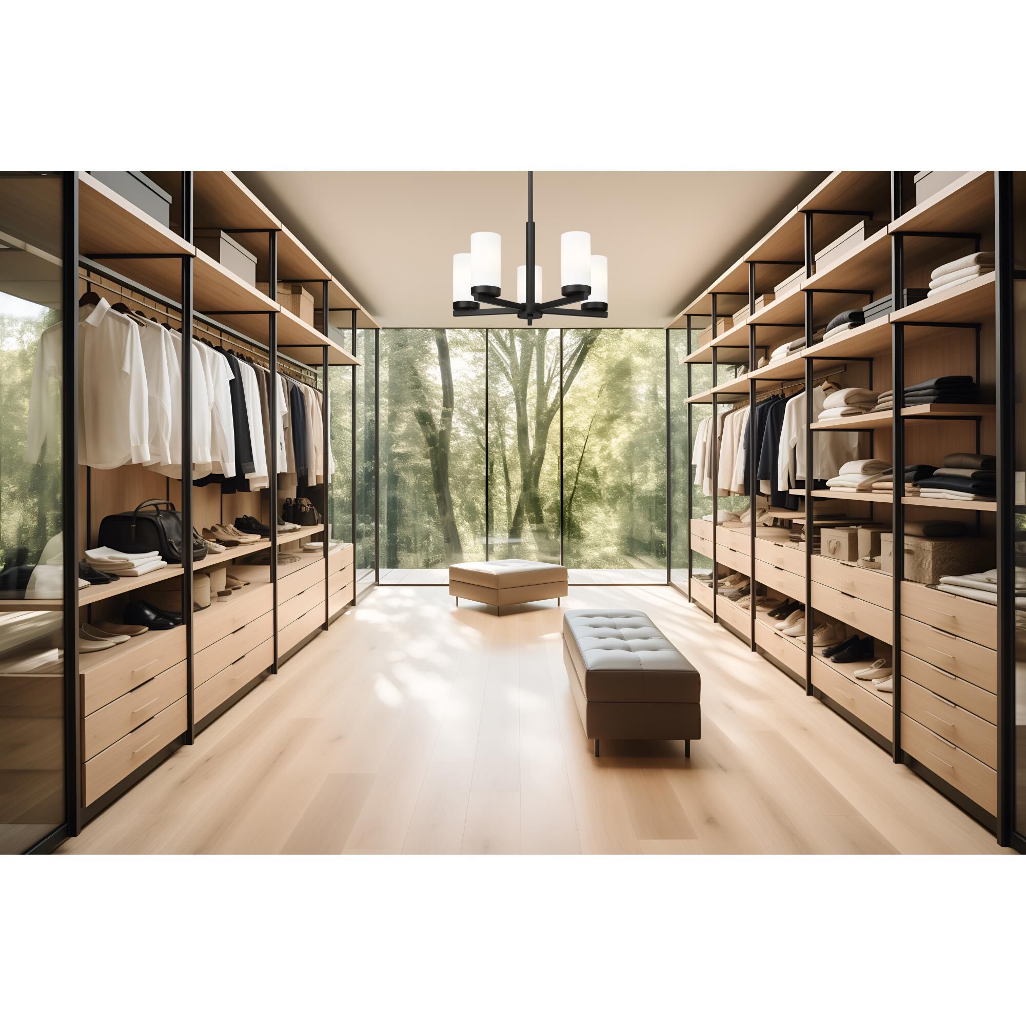 Shown in Matte Black finish and White glass and White shade