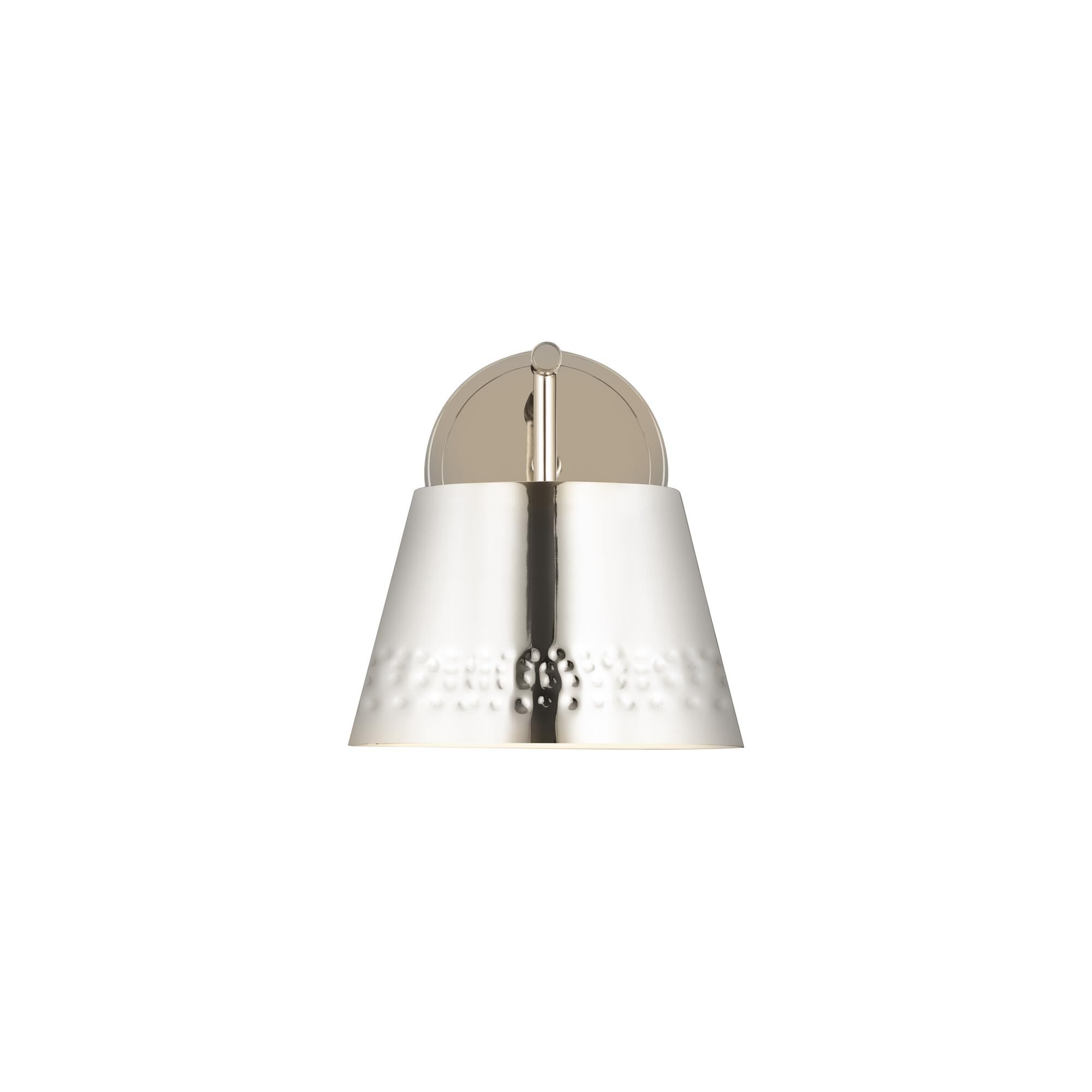 Shown in Polished Nickel finish and Iron glass and Iron shade
