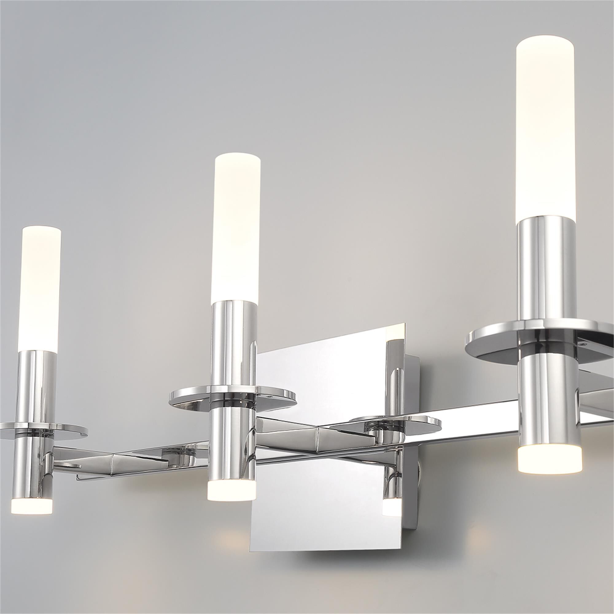 Shown in Polished Nickel finish and Frosted White Acrylic glass