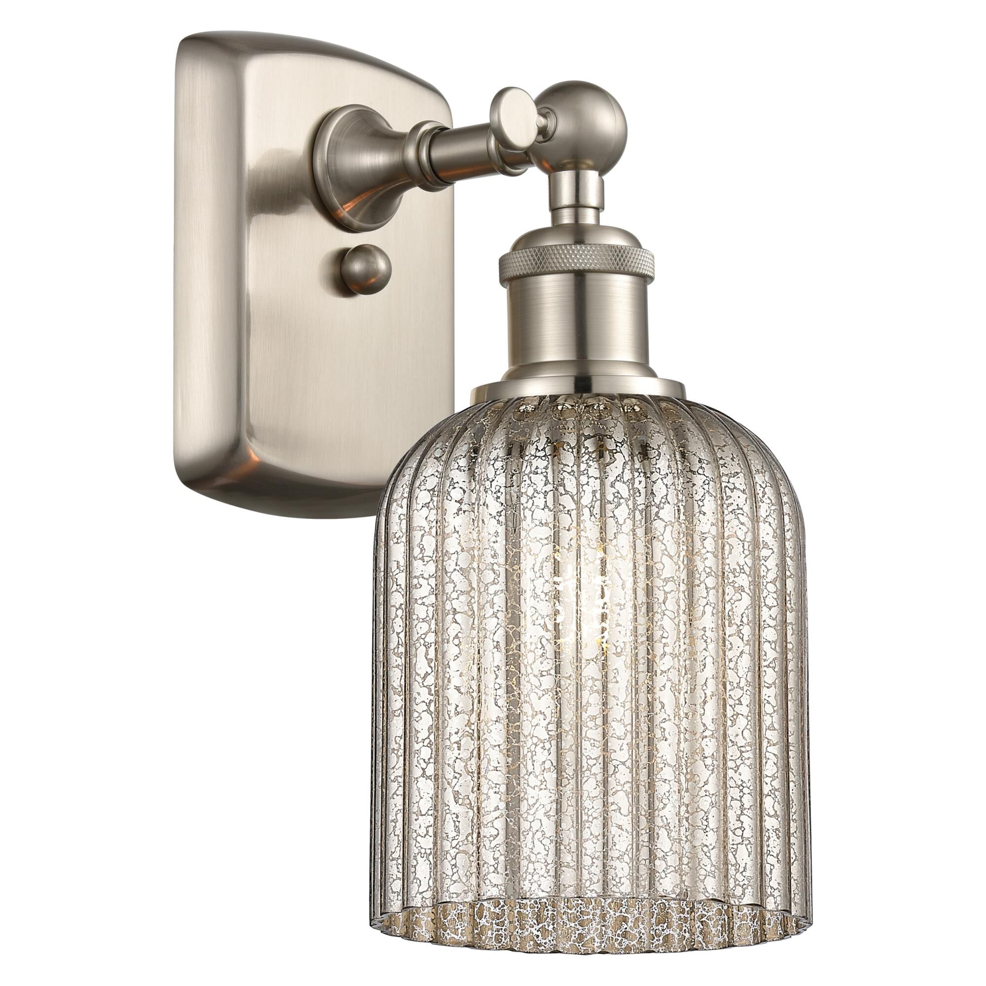 Shown in Satin Nickel finish and Mercury shade