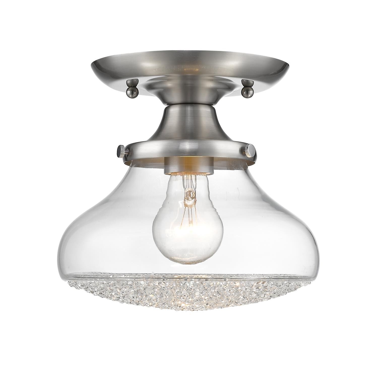 Asha 8 Inch 1 Light Semi Flush Mount by Golden Lighting