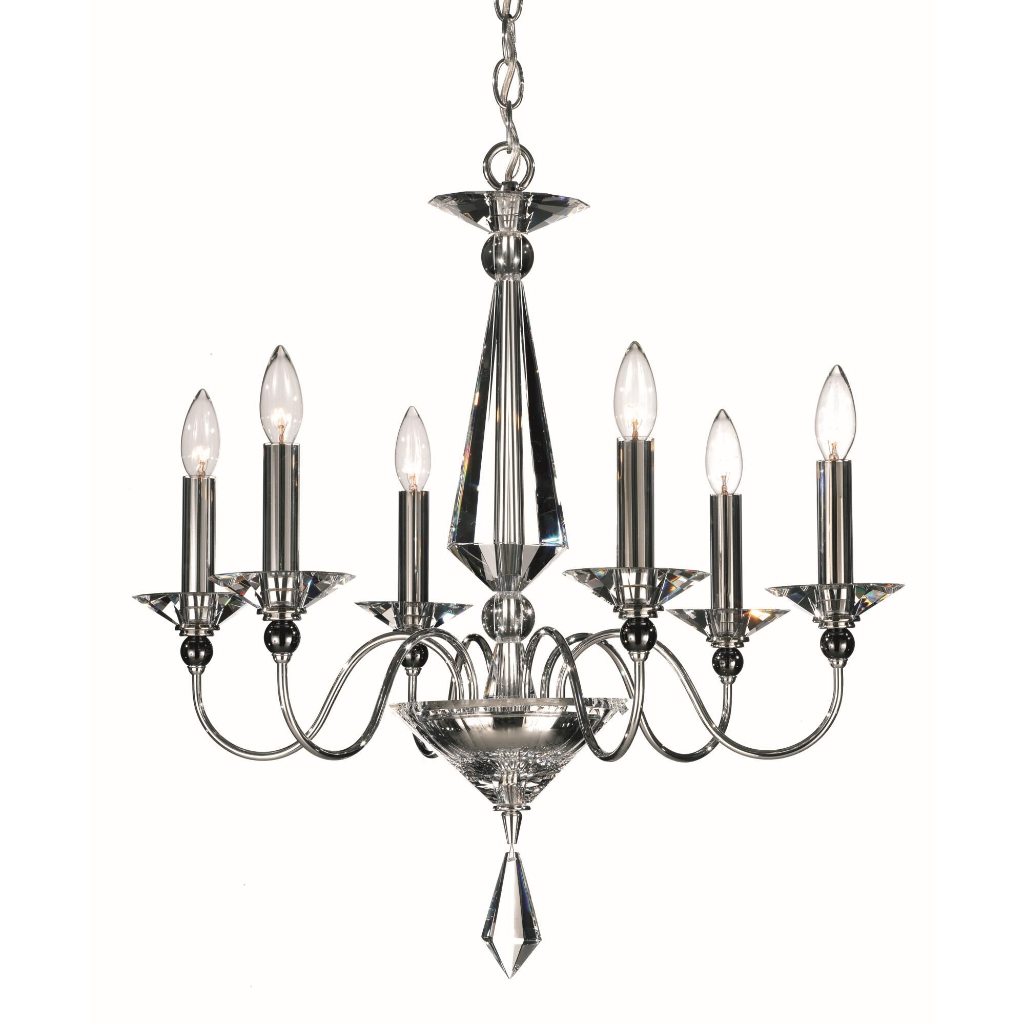 Shown in Silver finish and Clear crystal