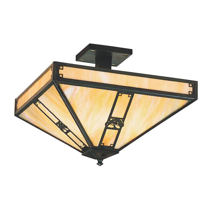 Pasadena 11 Inch 4 Light Semi Flush Mount by Arroyo Craftsman