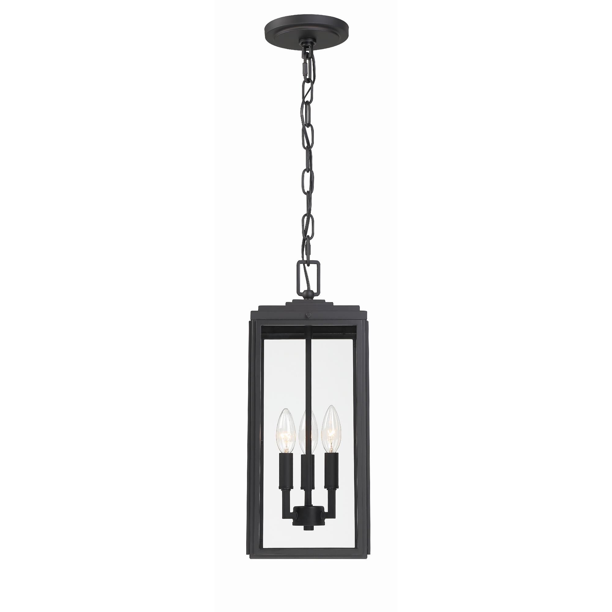 Shown in Matte Black finish and Clear glass and Clear Glass shade