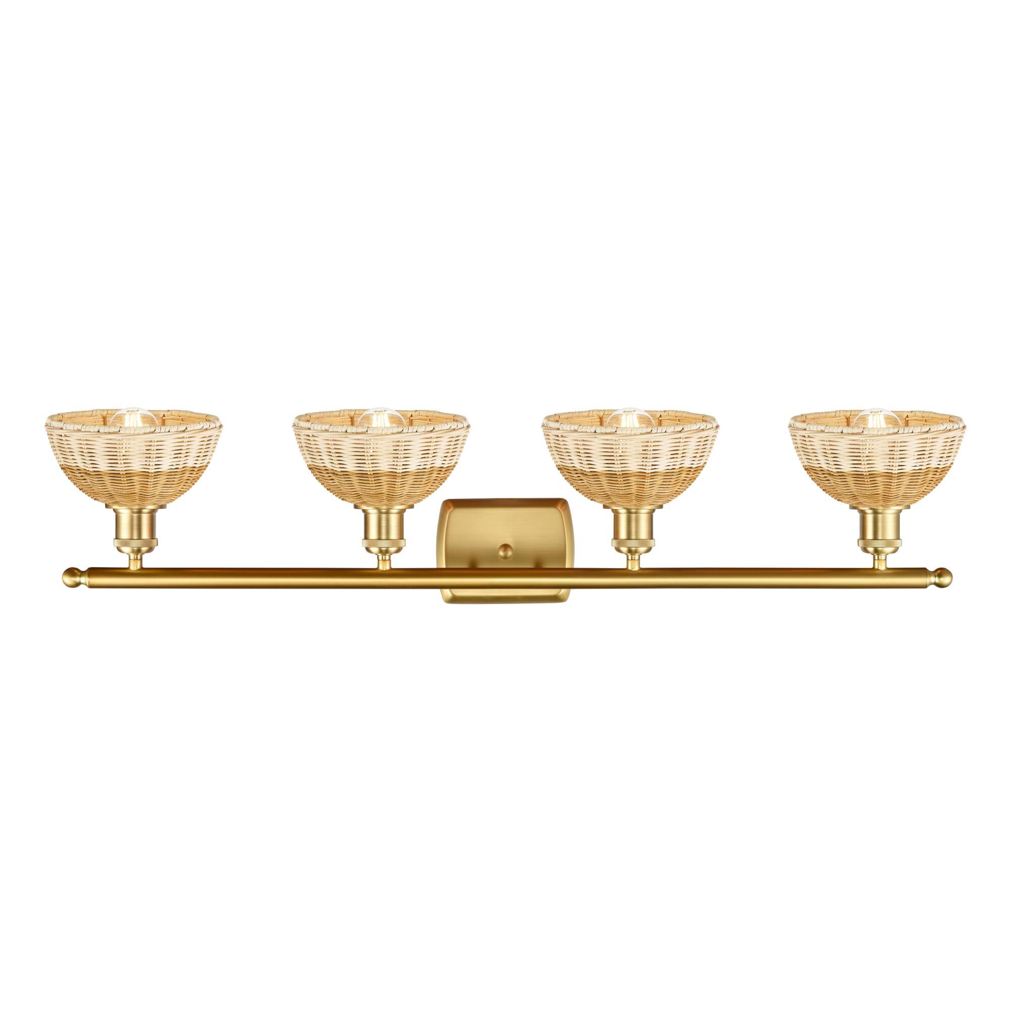 Shown in Satin Gold finish and Natural shade