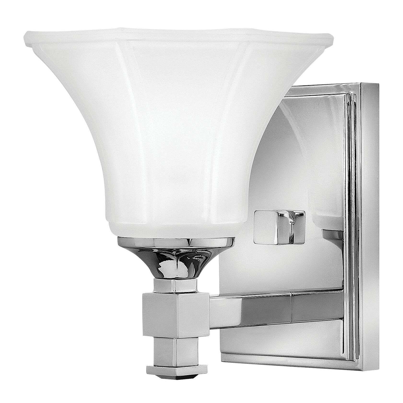 Shown in Chrome finish and Etched glass