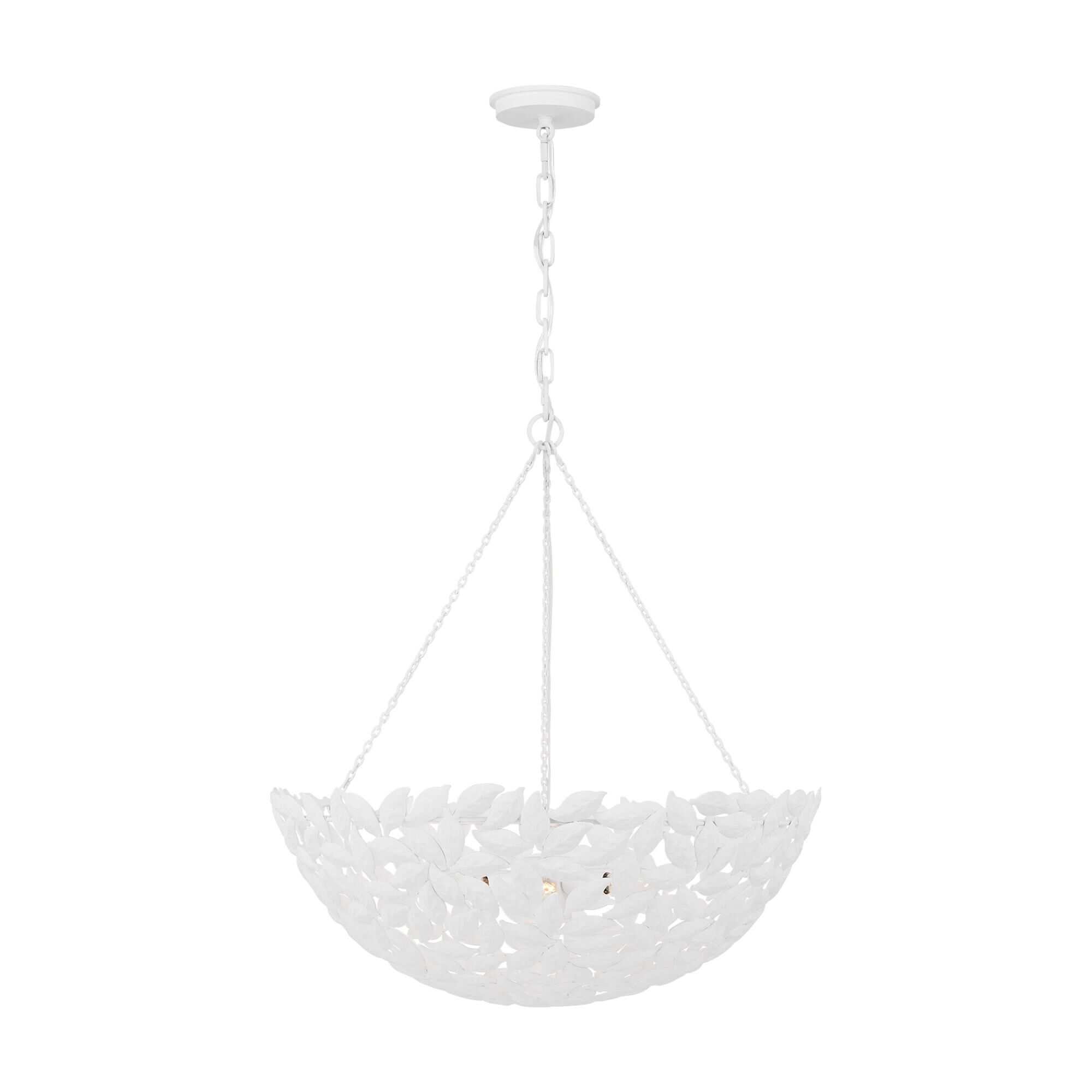 Shown in Textured White finish and Textured White Steel shade