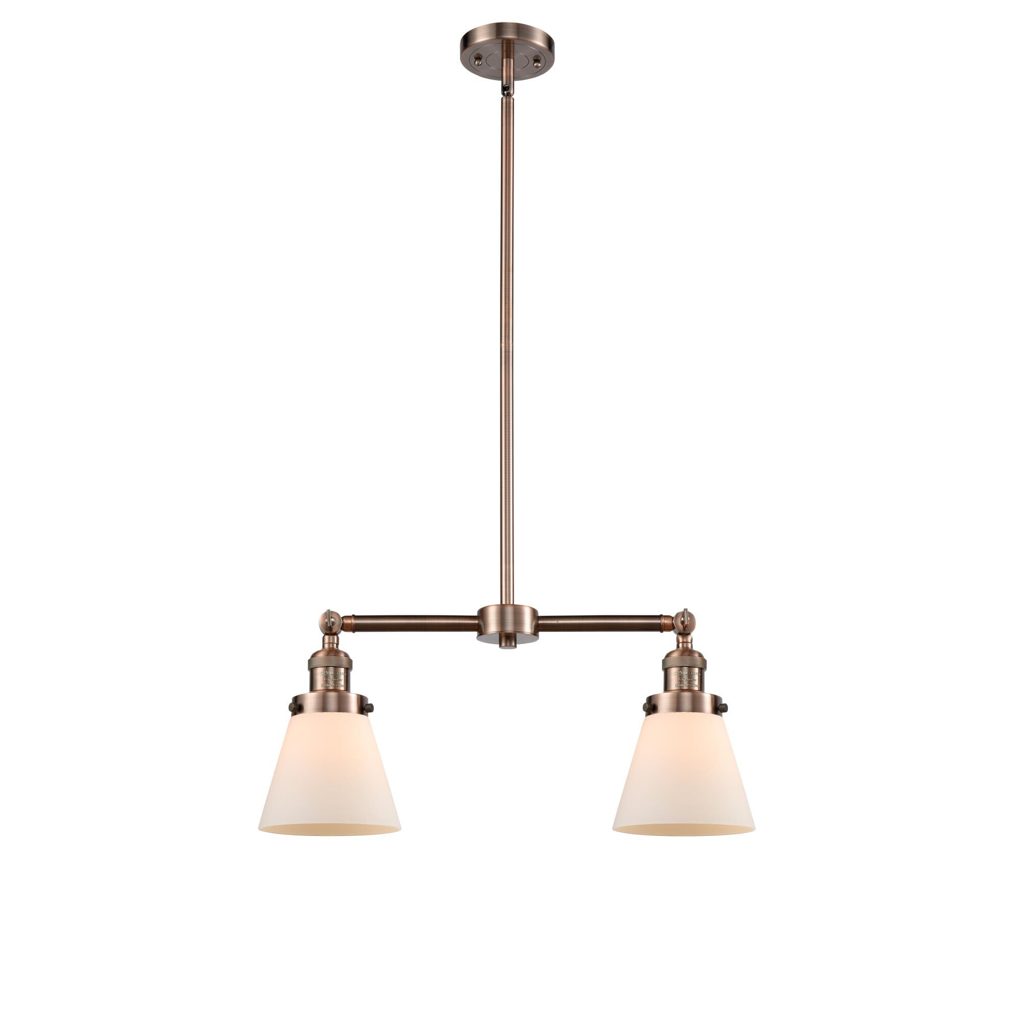Bruno Marashlian Small Cone 21 Inch 2 Light Mini Chandelier by Innovations Lighting