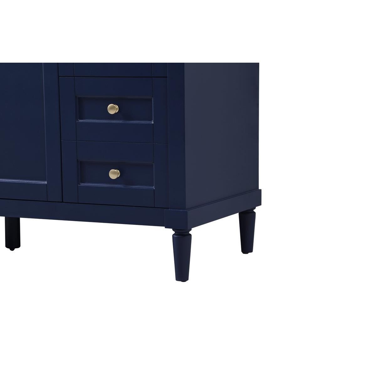 Shown in Blue finish and Single Bathroom Vanity accent