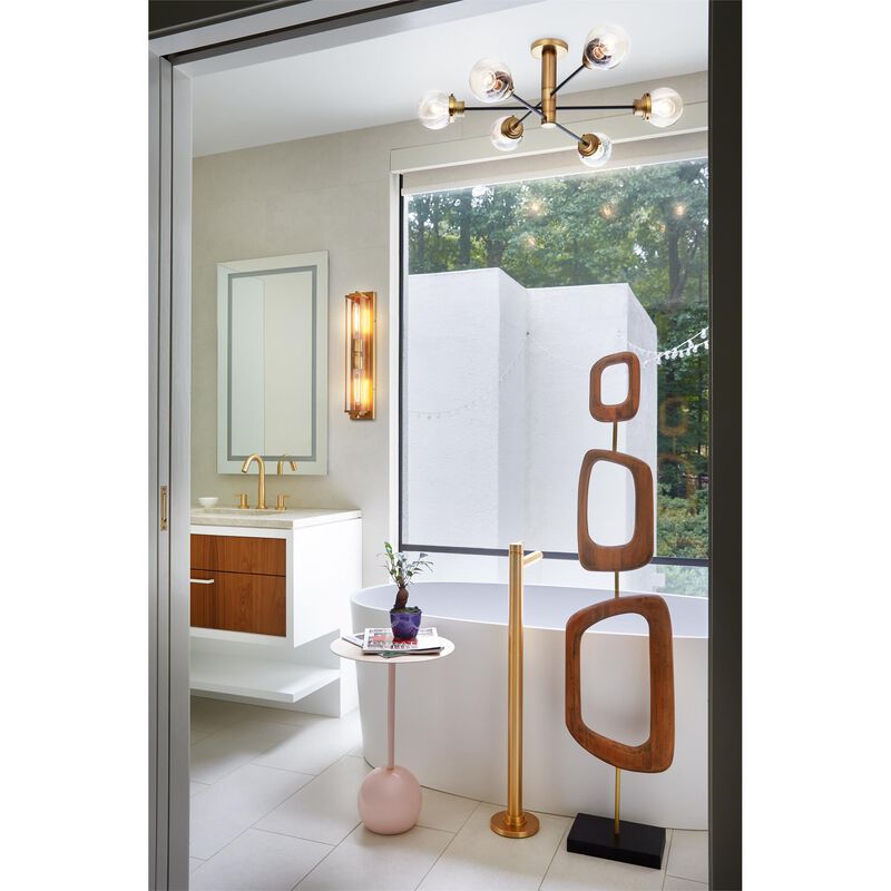 Poppy 36 Inch 6 Light Semi Flush Mount by Hinkley