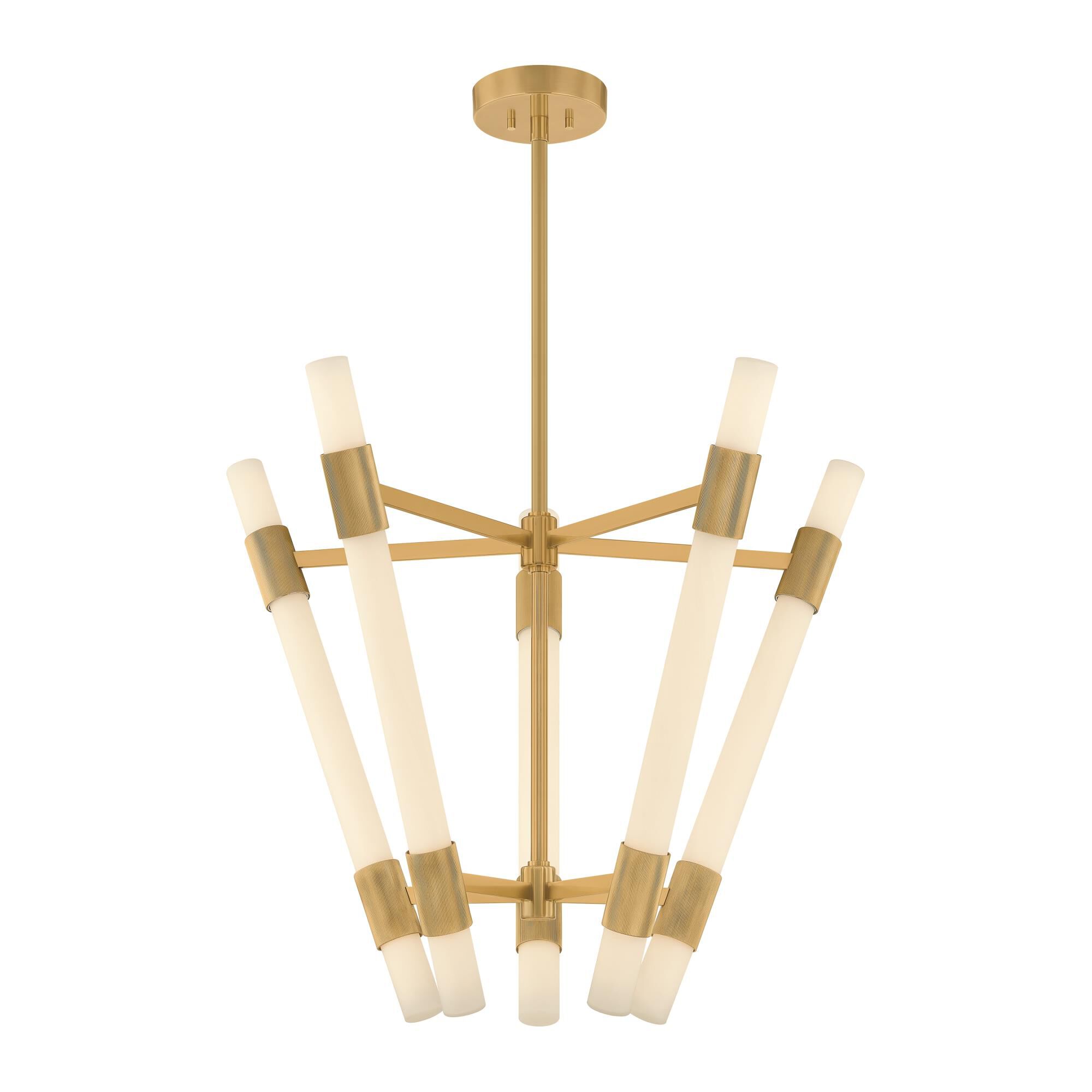 Shown in Vintage Brass finish and Matte Cloud shade