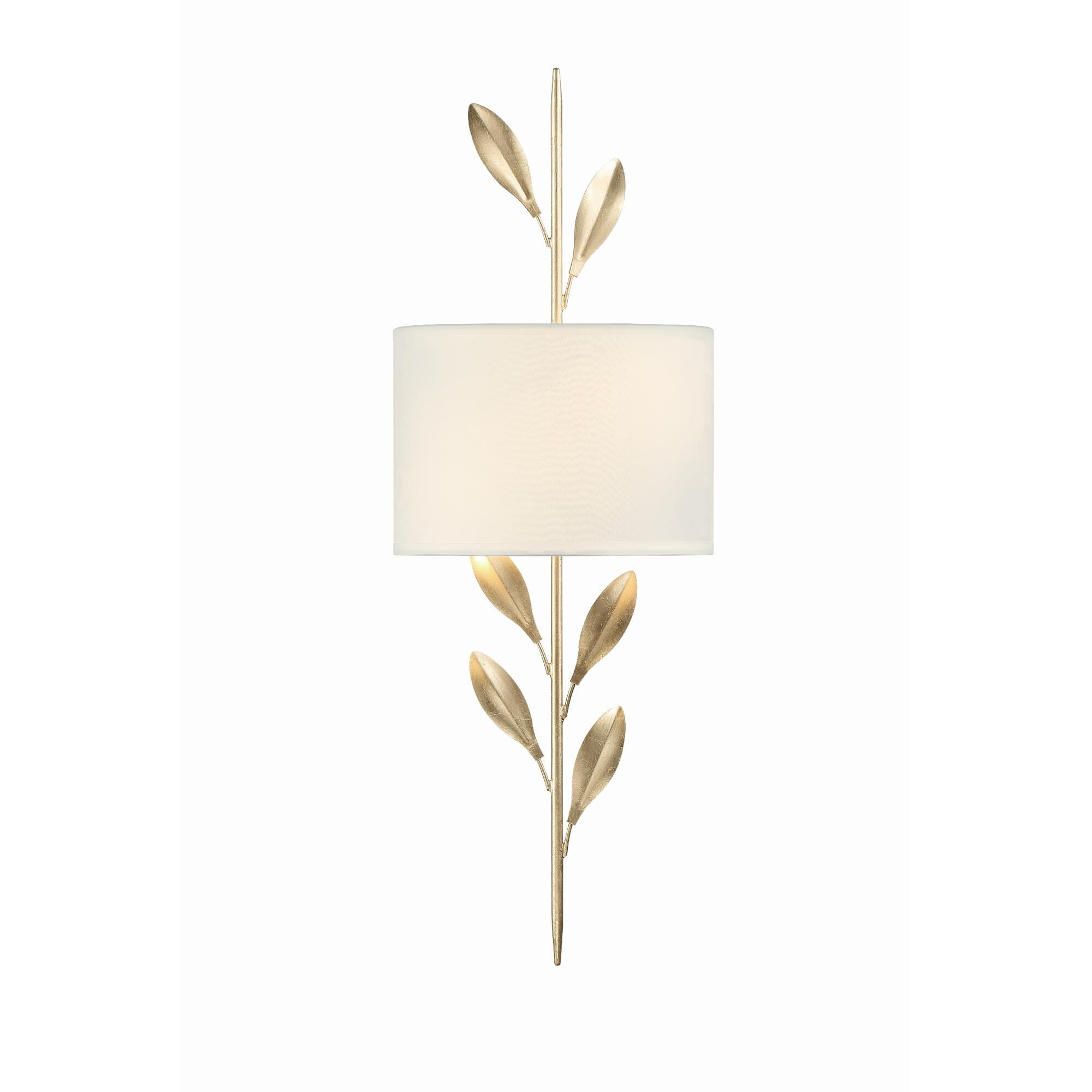 Shown in Antique Gold finish and Silk glass and Silk shade