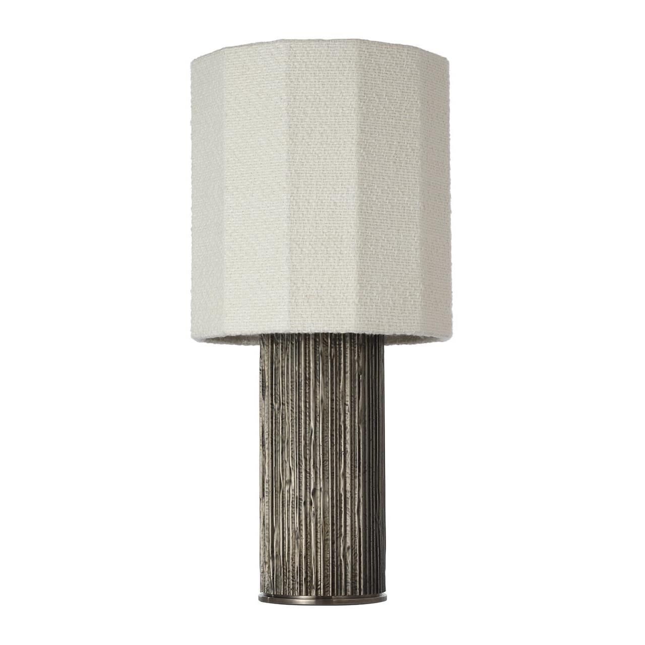 Shown in Ridged Graphite finish and Decorative Boucle shade