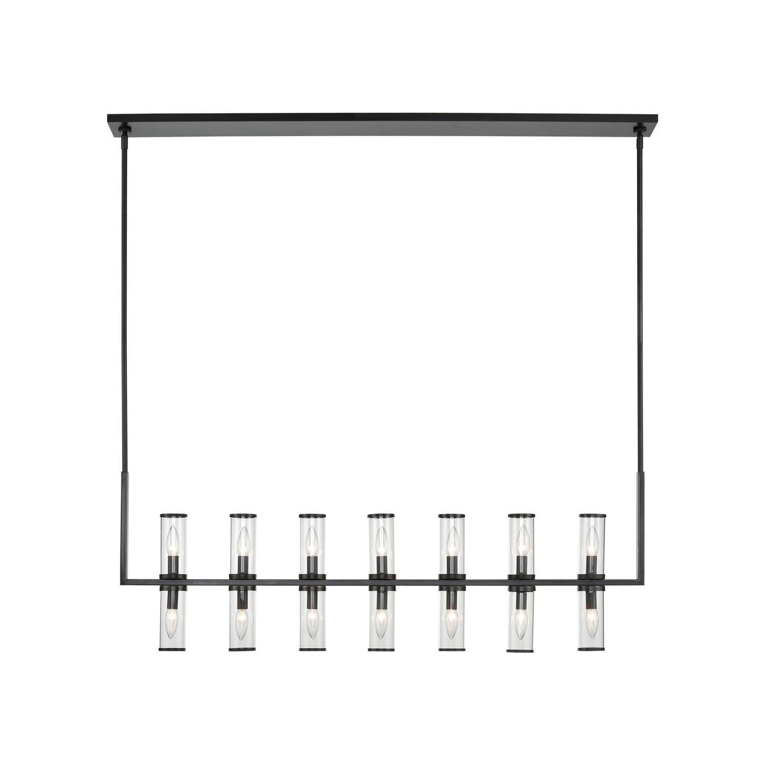 Revolve 48 Inch 14 Light Linear Suspension Light by Alora Lighting
