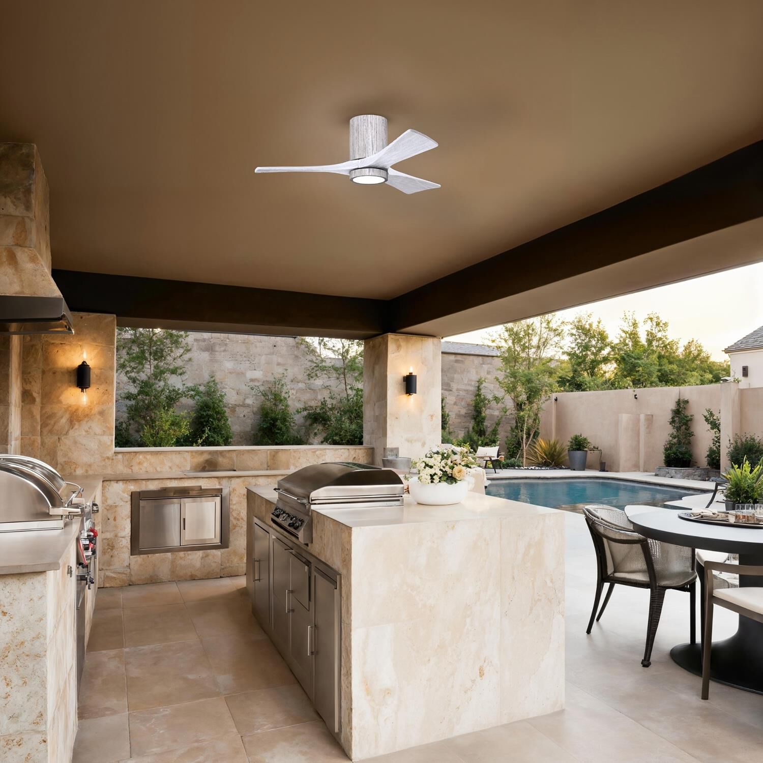 Irene 42 Inch Flush Mount Fan with Light Kit by Matthews Fan Company