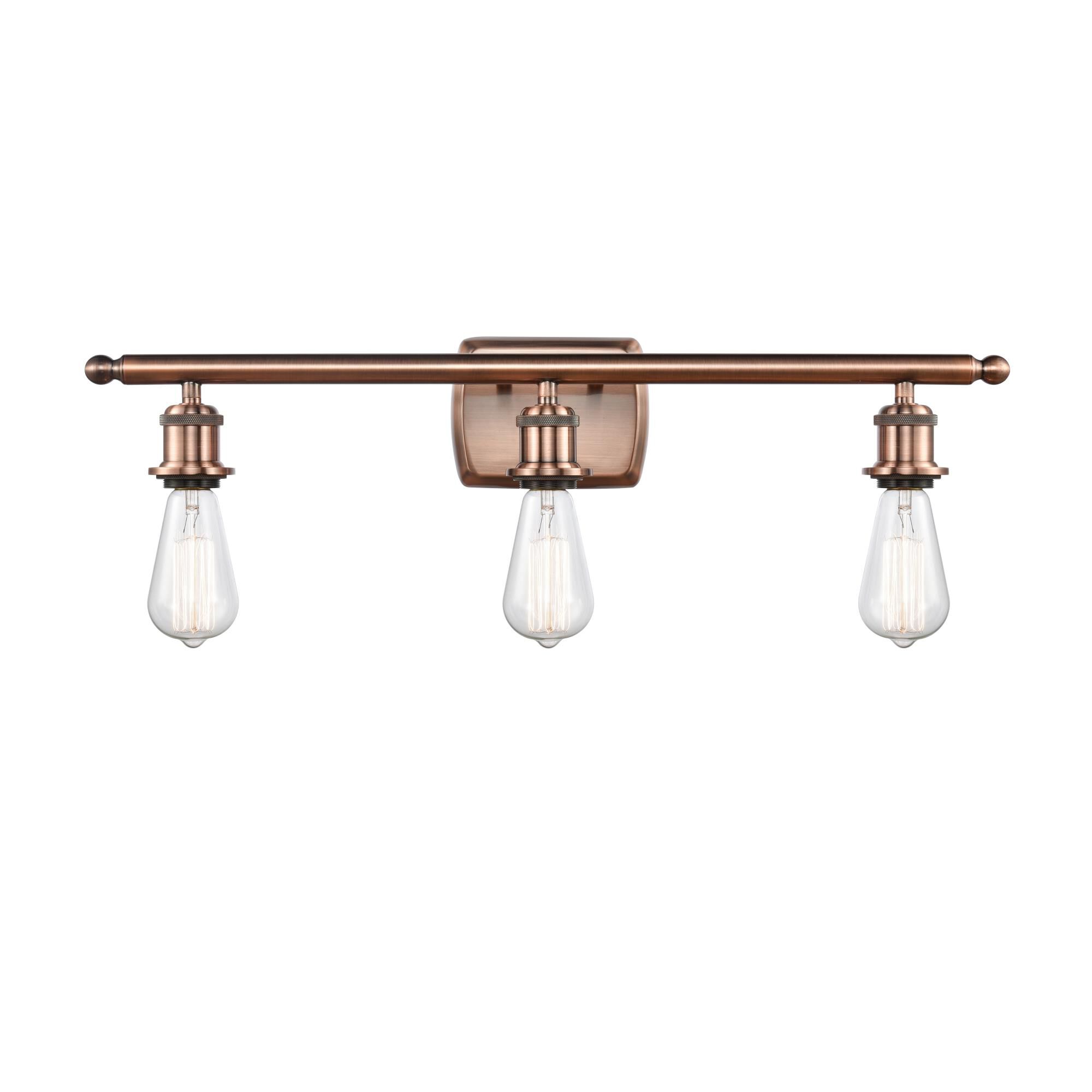 Bruno Marashlian Bare Bulb 26 Inch 3 Light Bath Vanity Light by Innovations Lighting