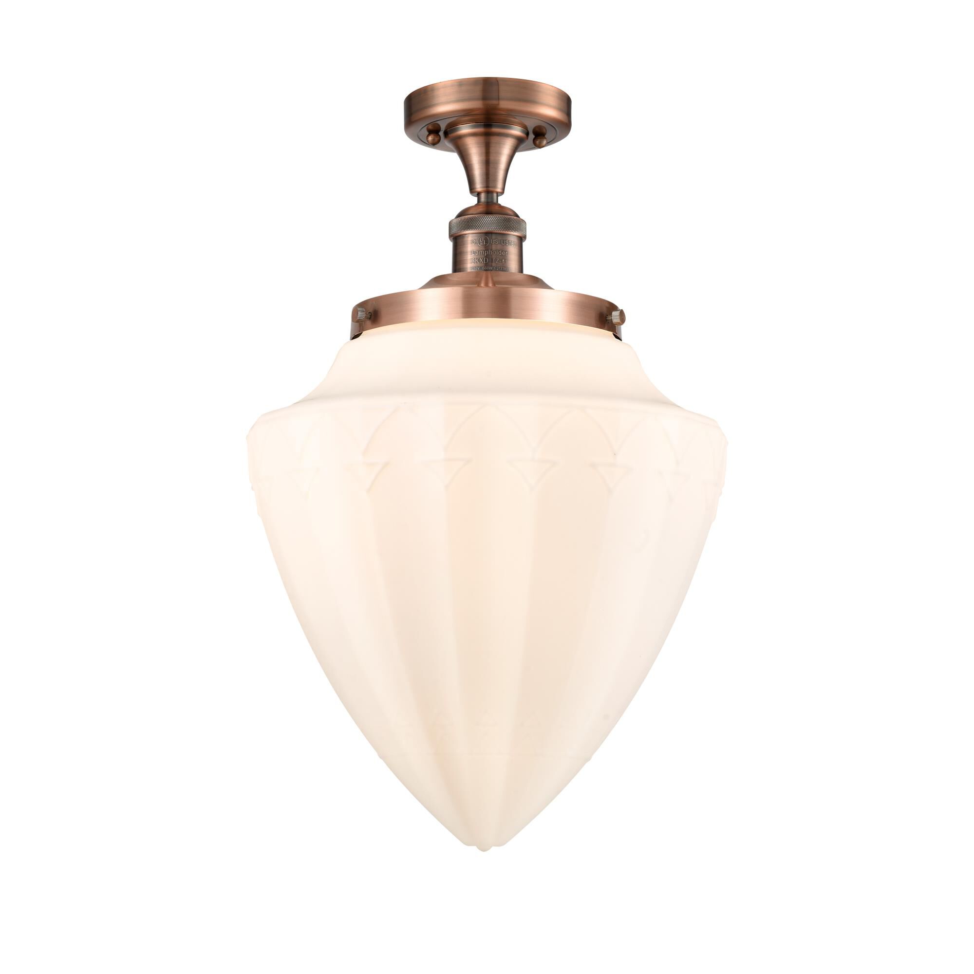 Bruno Marashlian Bullet 12 Inch 1 Light Semi Flush Mount by Innovations Lighting